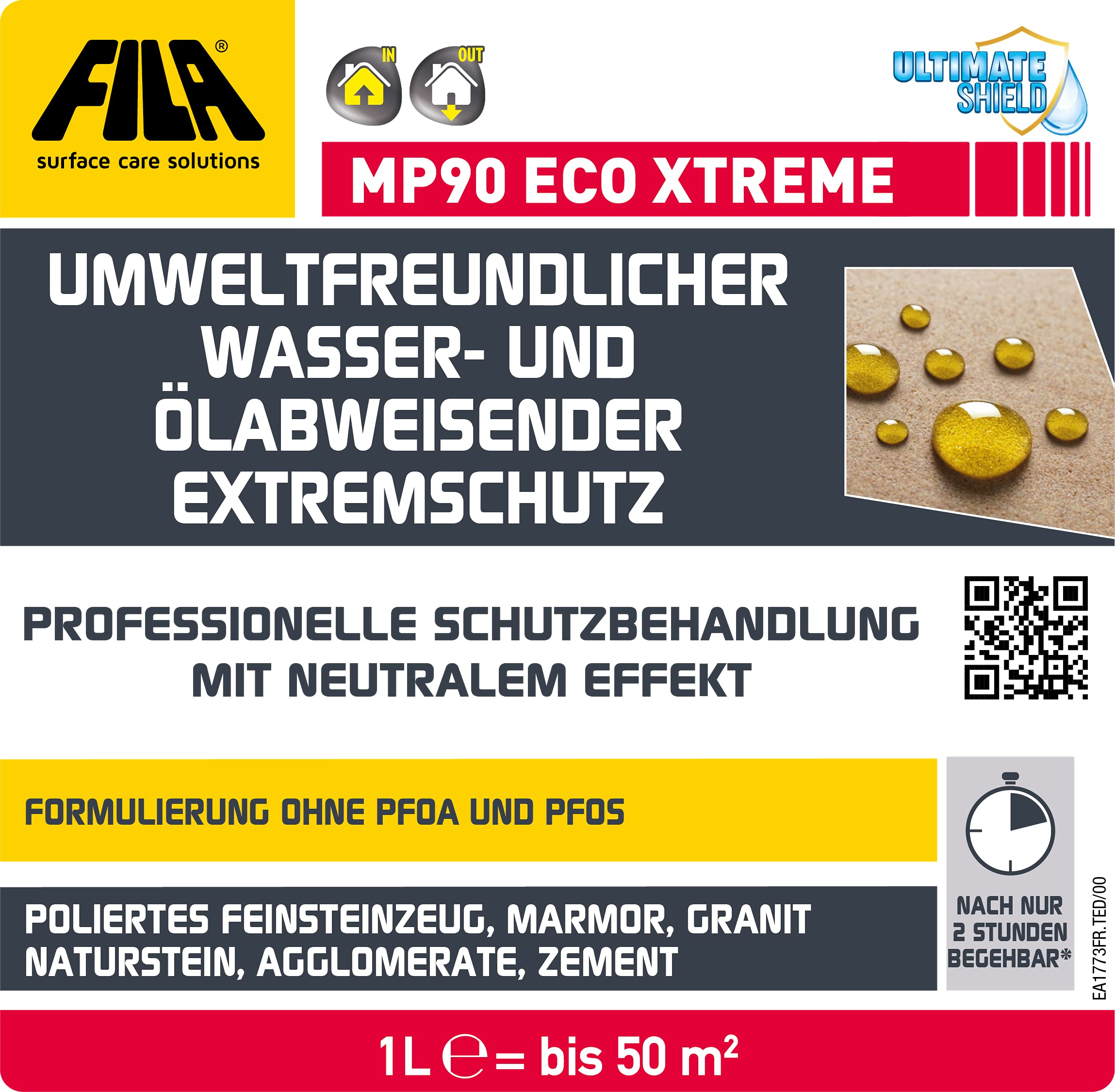 FILA Surface Care Solutions, MP90 ECO XTREME, Wasser- und Ölabweisender Schutz, Das Nonplusultra Der FILA-Technologie, 1L