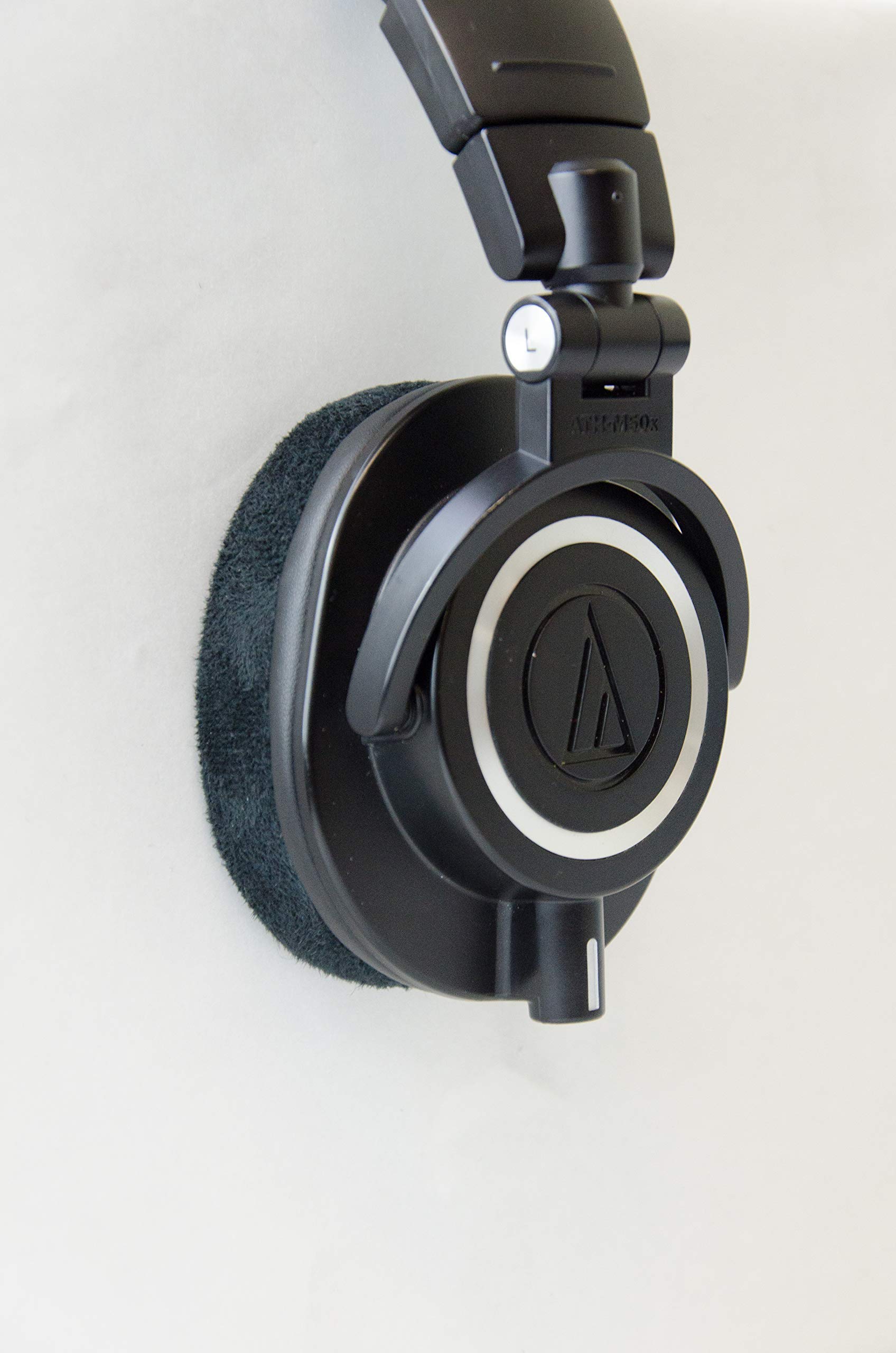 Dekoni Audio Ersatz Ohrpolster kompatibel mit Audio Technica ATH-M50X, M Serie Kopfhörer Choice Wildleder