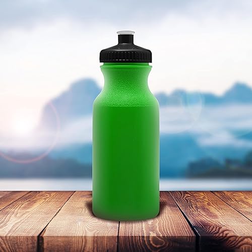 Miniatura 8 de DISCOUNT PROMOS Botellas de agua de 20 onzas con tapa a presión, paquete a granel, perfectas para gimnasio, senderismo, campamento, deportes al aire