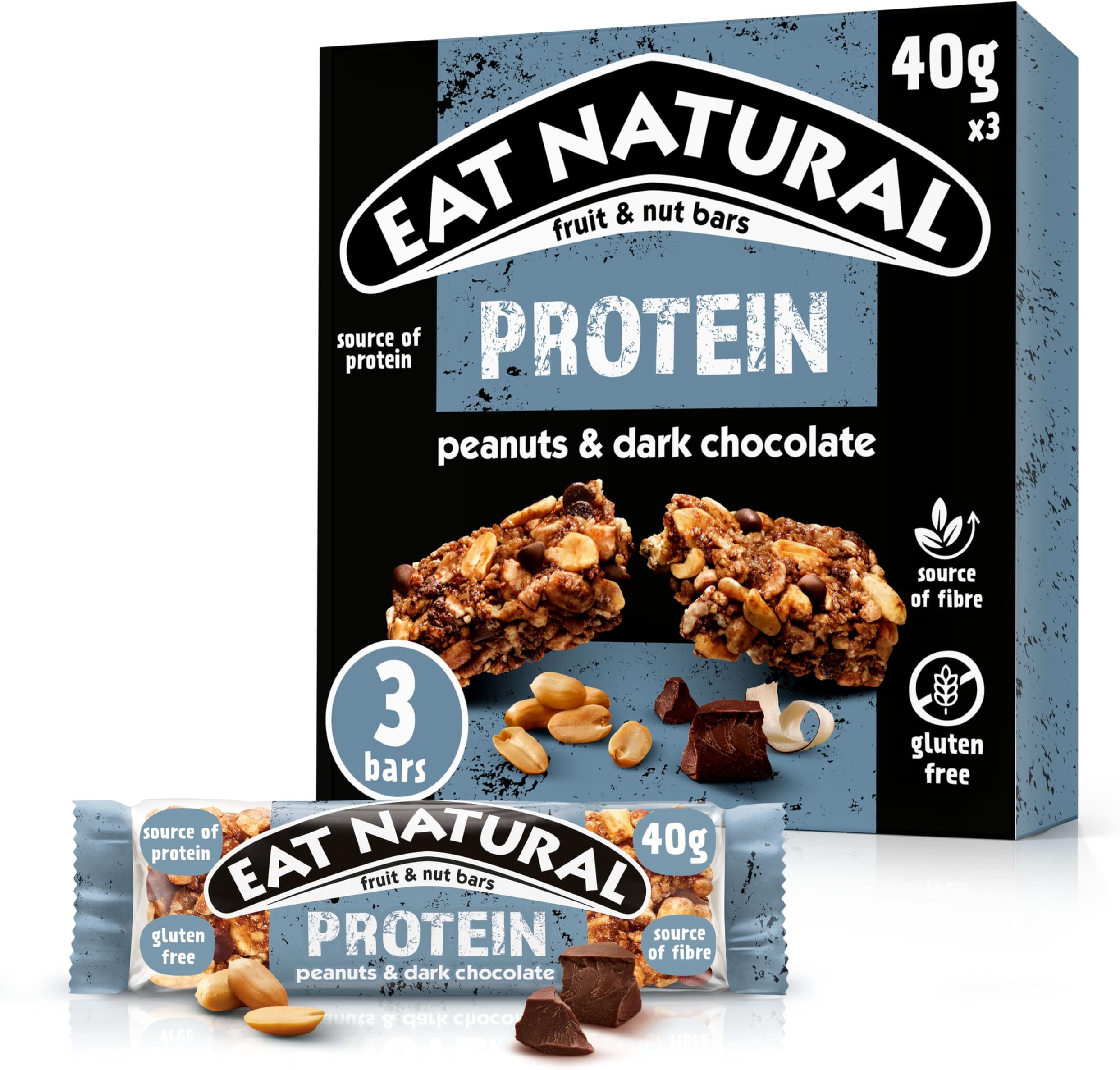 Eat Natural Energy Protein Packed with Peanuts & Chocolate 3pk 120g