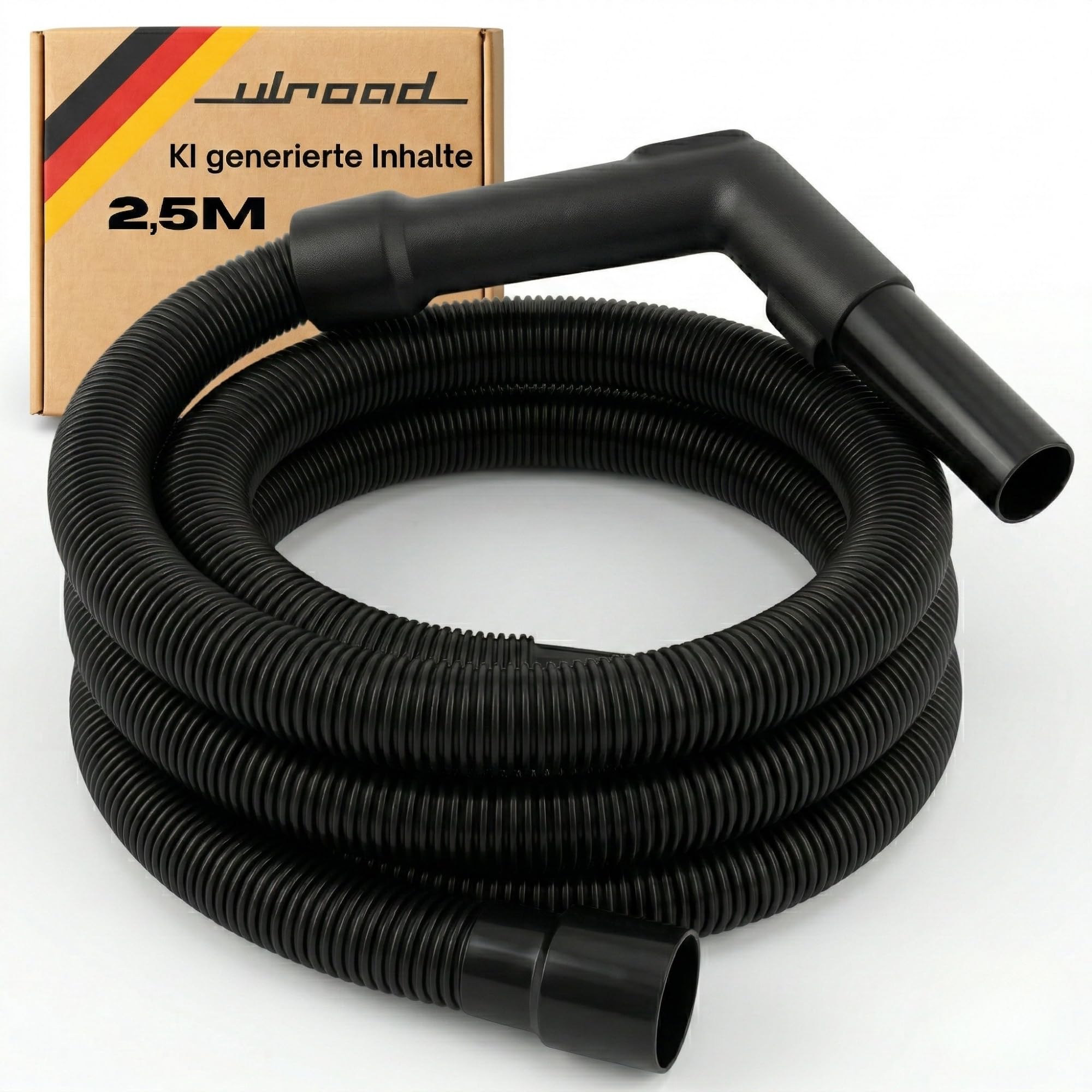 2,5m Staubsaugerschlauch mit 58 mm Anschluss und 35 mm Griff passend für Berner BWDVC 26, BWDVC 28L 58mm