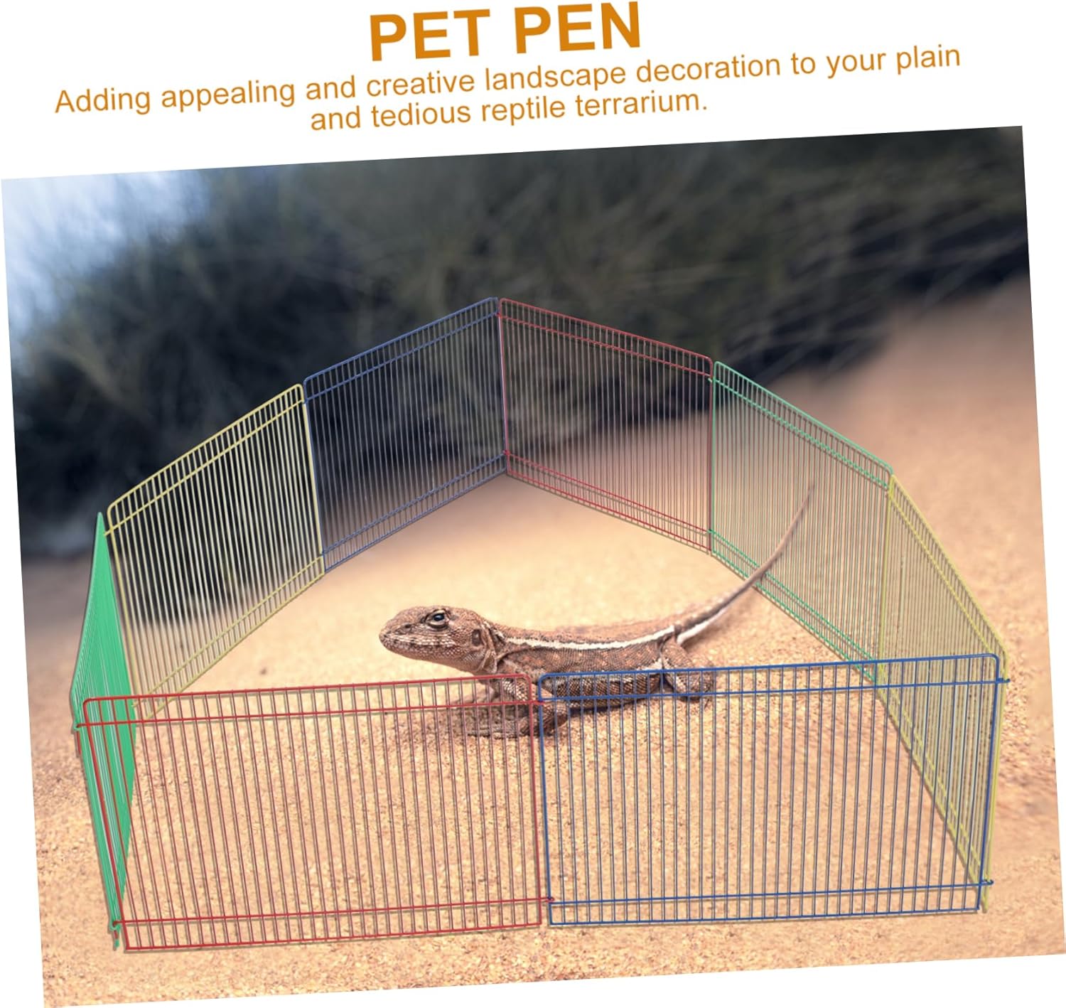 NOLITOY 8pcs Hamster Bunny Playpen Pieces Wire Cage Exercise Fence Small Pet Toys for Guinea Pig Hamster