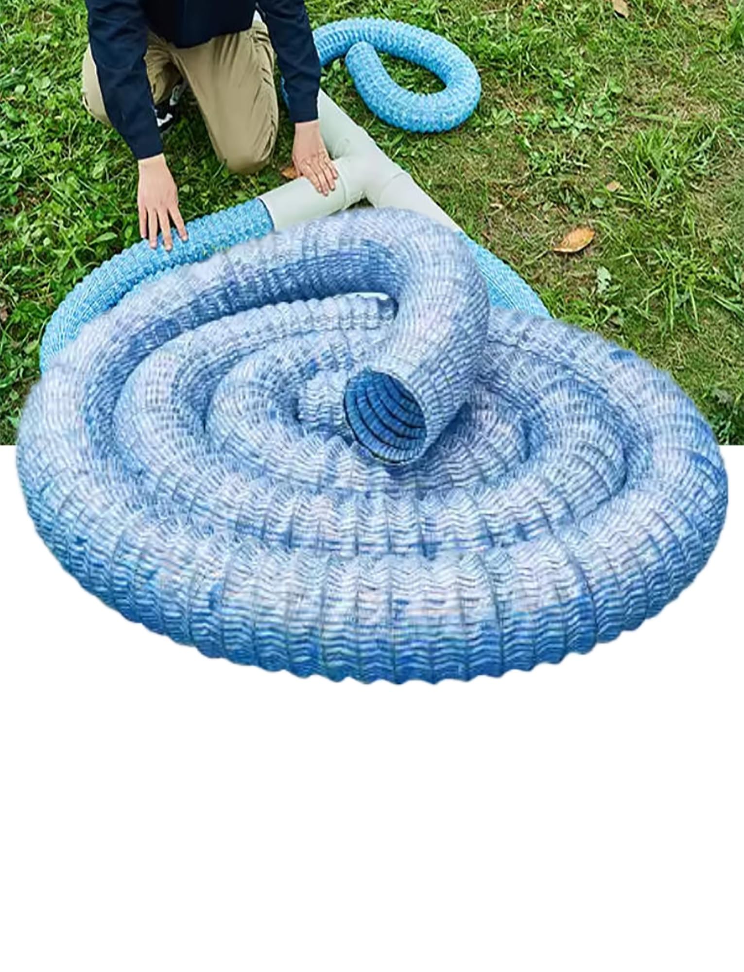 Tubo di Drenaggio Morbido E Permeabile, Tubo di Drenaggio Cieco Flessibile in Plastica per Giardino E Prato, Tubo di Drenaggio Sotterraneo per Paesaggistica (3,9X394)