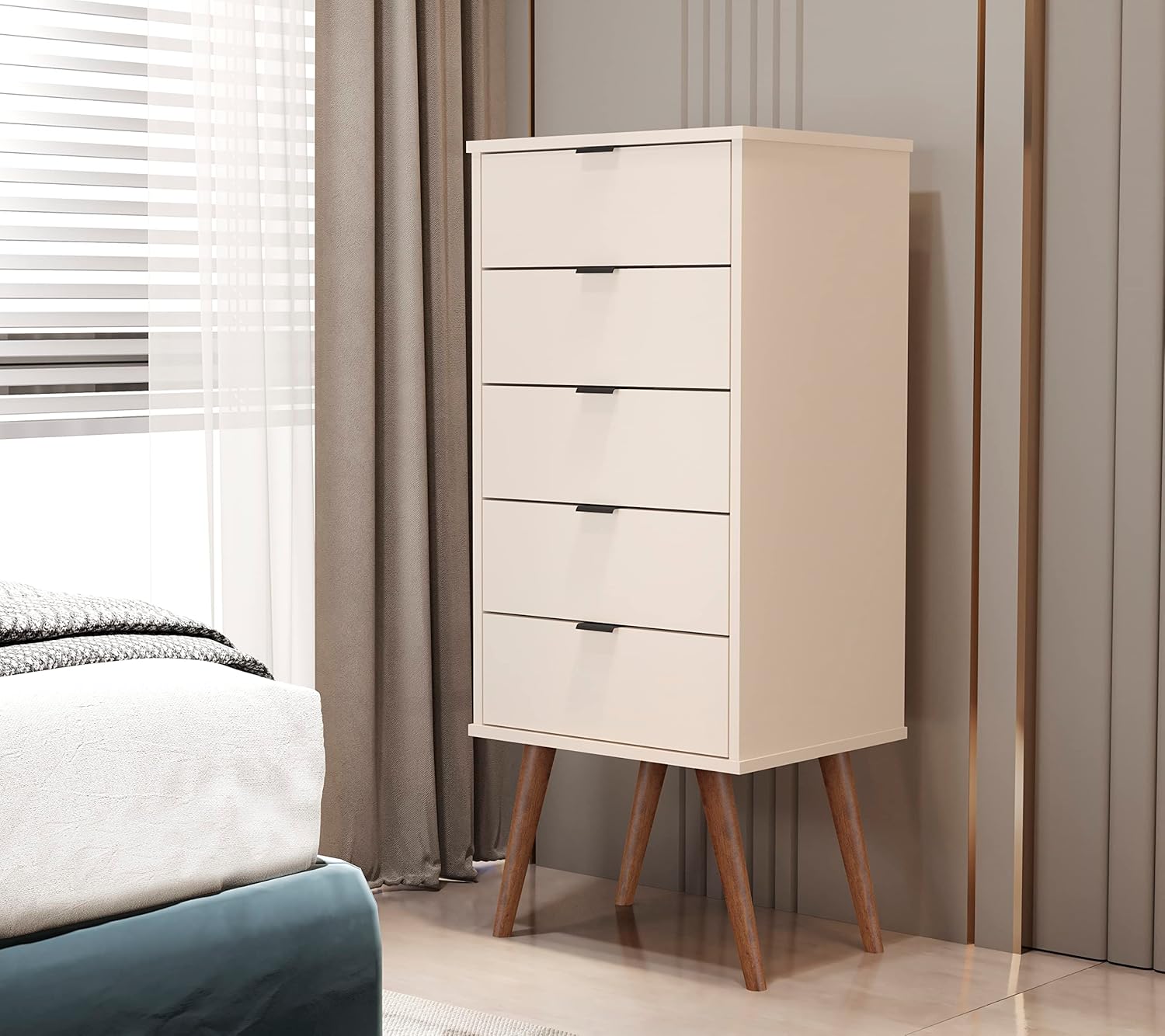 Moveis Cajonera de Madera Estilo Minimalista con 5 Cajones con