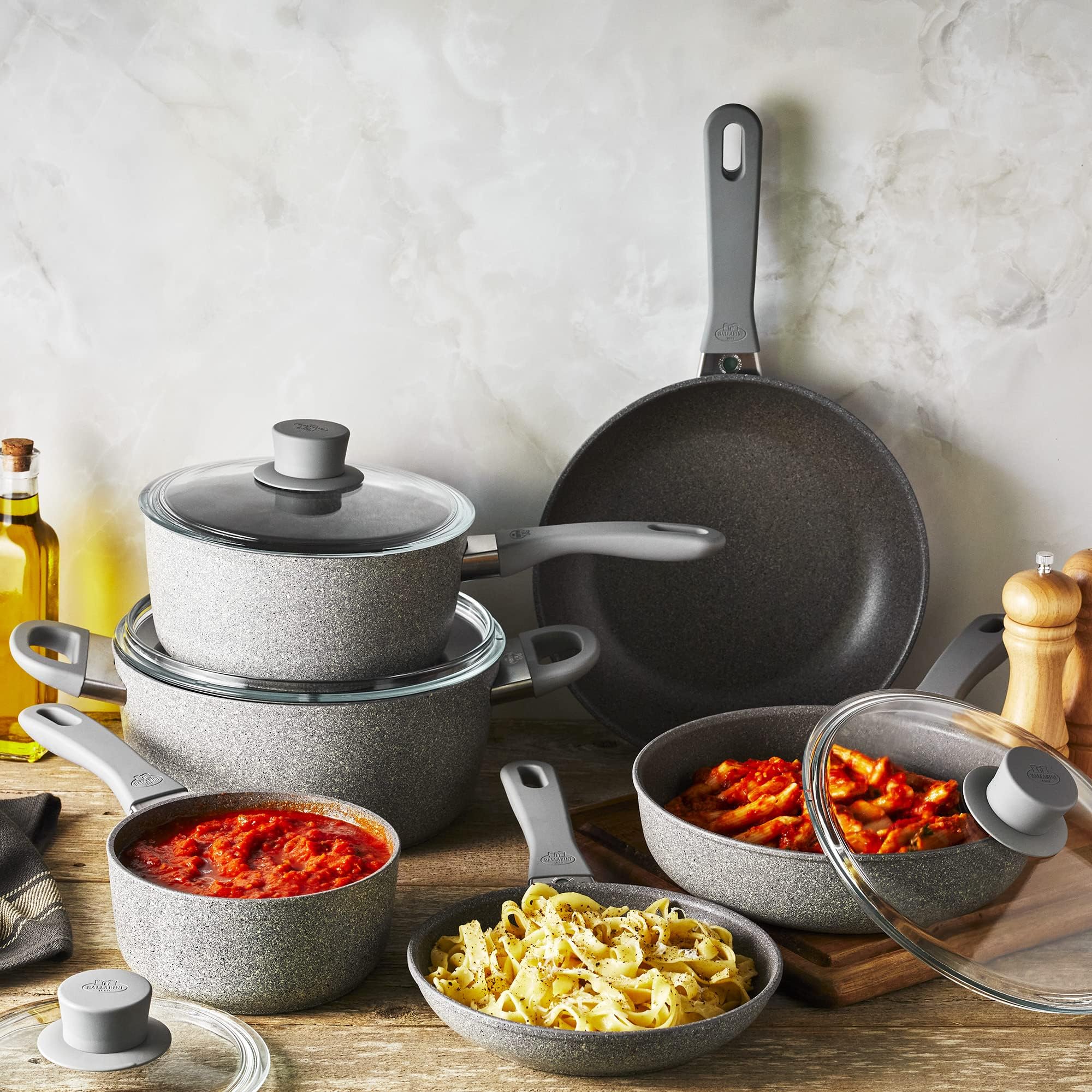 Ballarini Parma Plus by HENCKELS 10-pc Aluminum Nonstick Cookware Set, Made in Italy