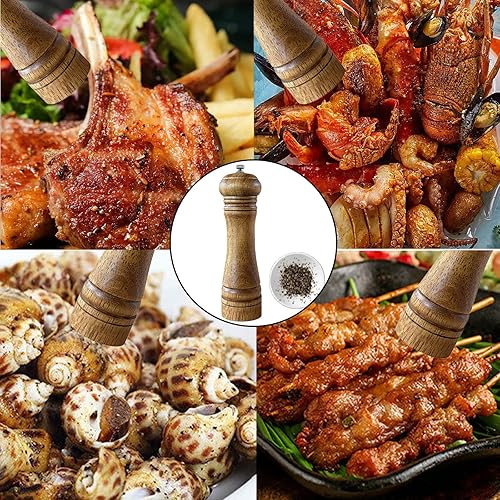 Miniatura 5 de UMIKAkitchen SYNCHKG087844 - Molinillo de pimienta para cocina 1 año de garantía cuerpo de madera maciza con molinillo ajustable de 8 pulgadas 1