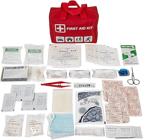 Miniatura 2 de Kit de primeros auxilios  96 piezas compactas, ligeras, portátil, bolsa de seguridad para trauma, kit de supervivencia de emergencia, equipo para el