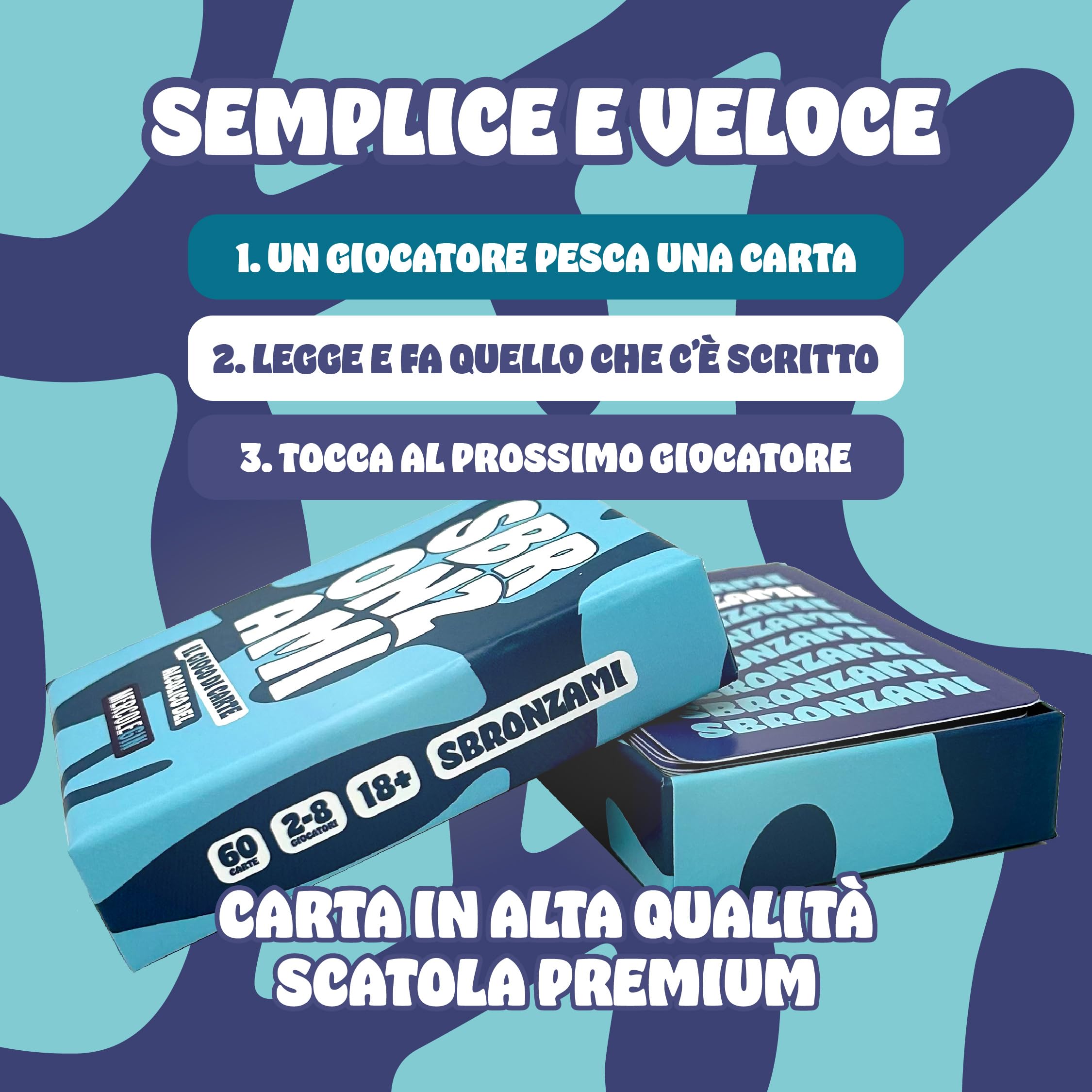 Gioco di Carte alcolico - L’originale - Party Game tra amici | +18 | Mazzo base 1° edizione - 60 carte - Edizione Italiana