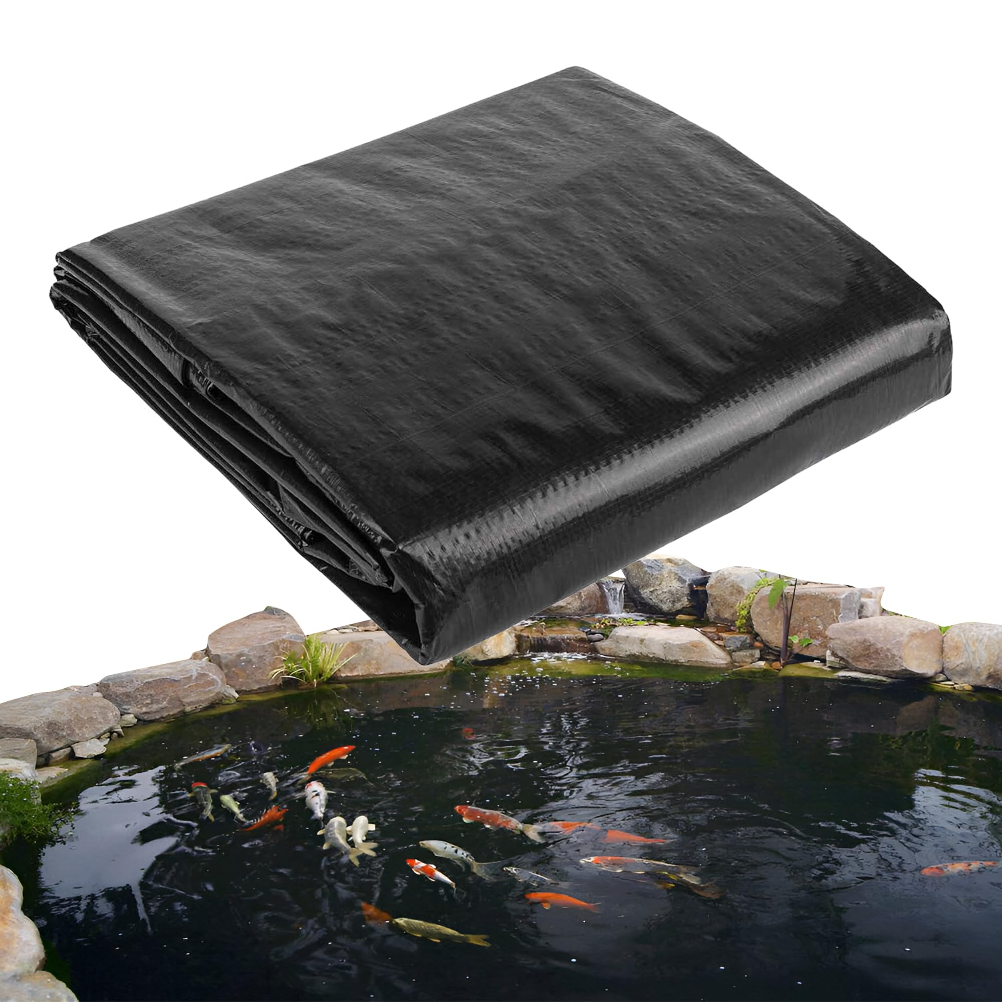 GARDENIX Pond Liner Premium 200gsm 10m x 10m, Wildlife and Decorative Ponds - UV Resistant, for Fish Ponds in the Garden, Durable, Tear-Resistant - Pool Foundation