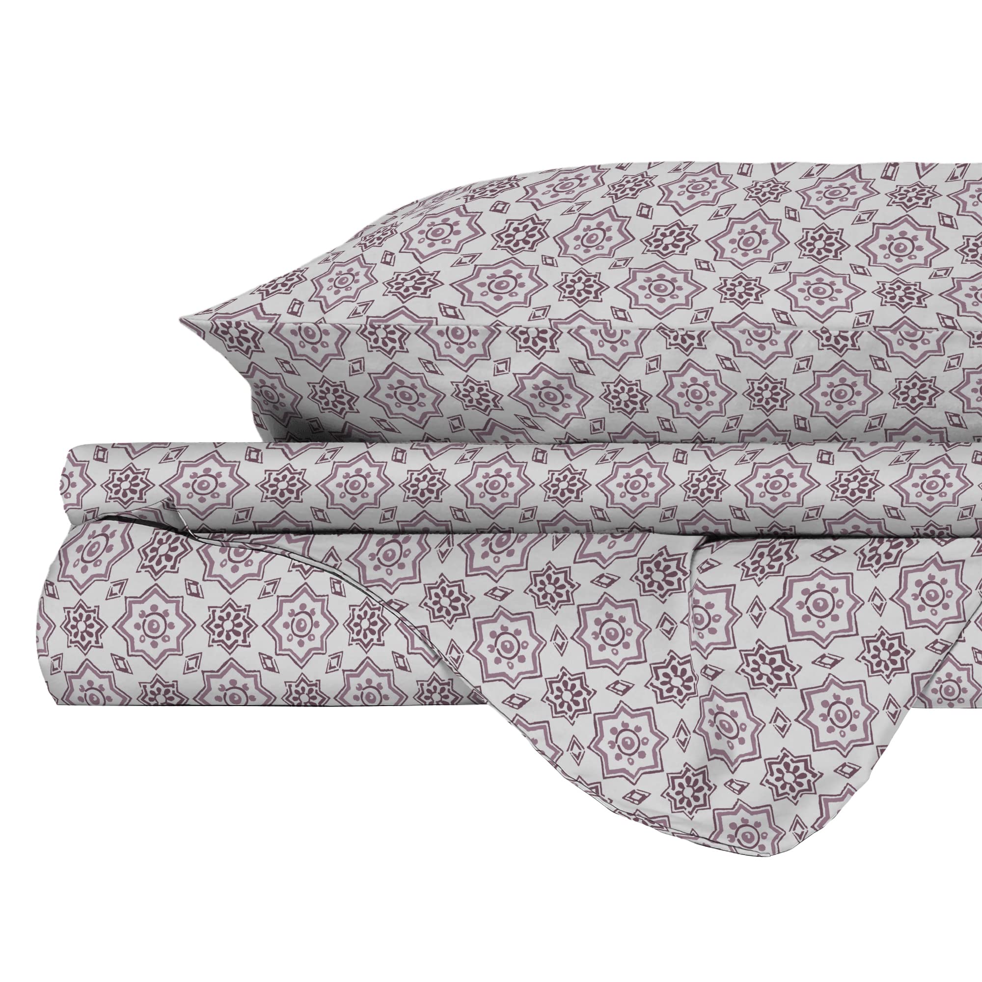 Italian Bed Linen Athena Duvet Cover Set including Printed Bag and Pillowcases, Dora Pink, Double, Queen-size bed - Image 2