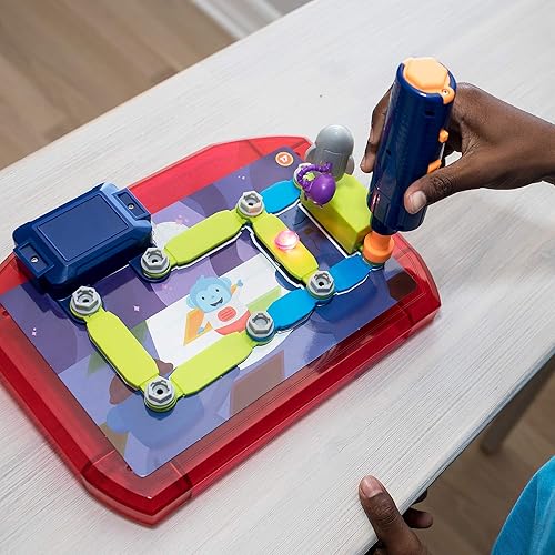 Miniatura 6 de Educational Insights Diseño y perforación de circuitos espaciales, kit de ciencia de construcción de circuitos iniciales, juguete STEM, 52 piezas