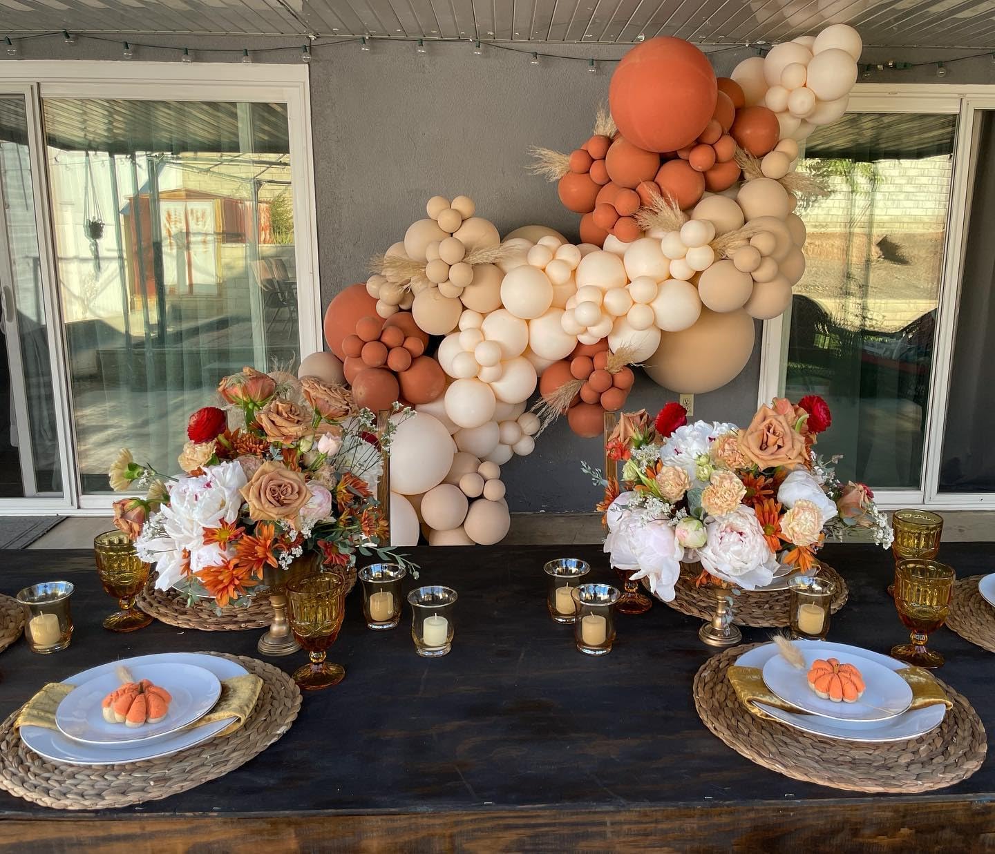 157pcs Fall Balloon Arch Kit Burnt Orange Balloons Terracotta Balloon Arch Kit Rust Balloons Double Stuffed Cream Peach Balloon for Fall Wedding - Image 5