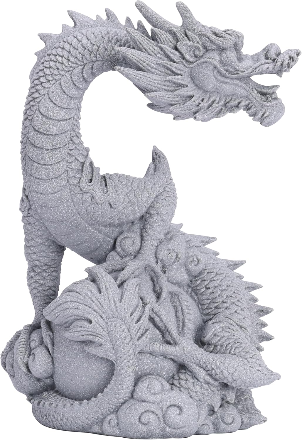 Sandstone Chinese Dragon Statue, Fish Tank Aquarium Decorations Home Office Tabletop Decor Small Accessories Ornaments for Wealth Success Good Lucky DNM1