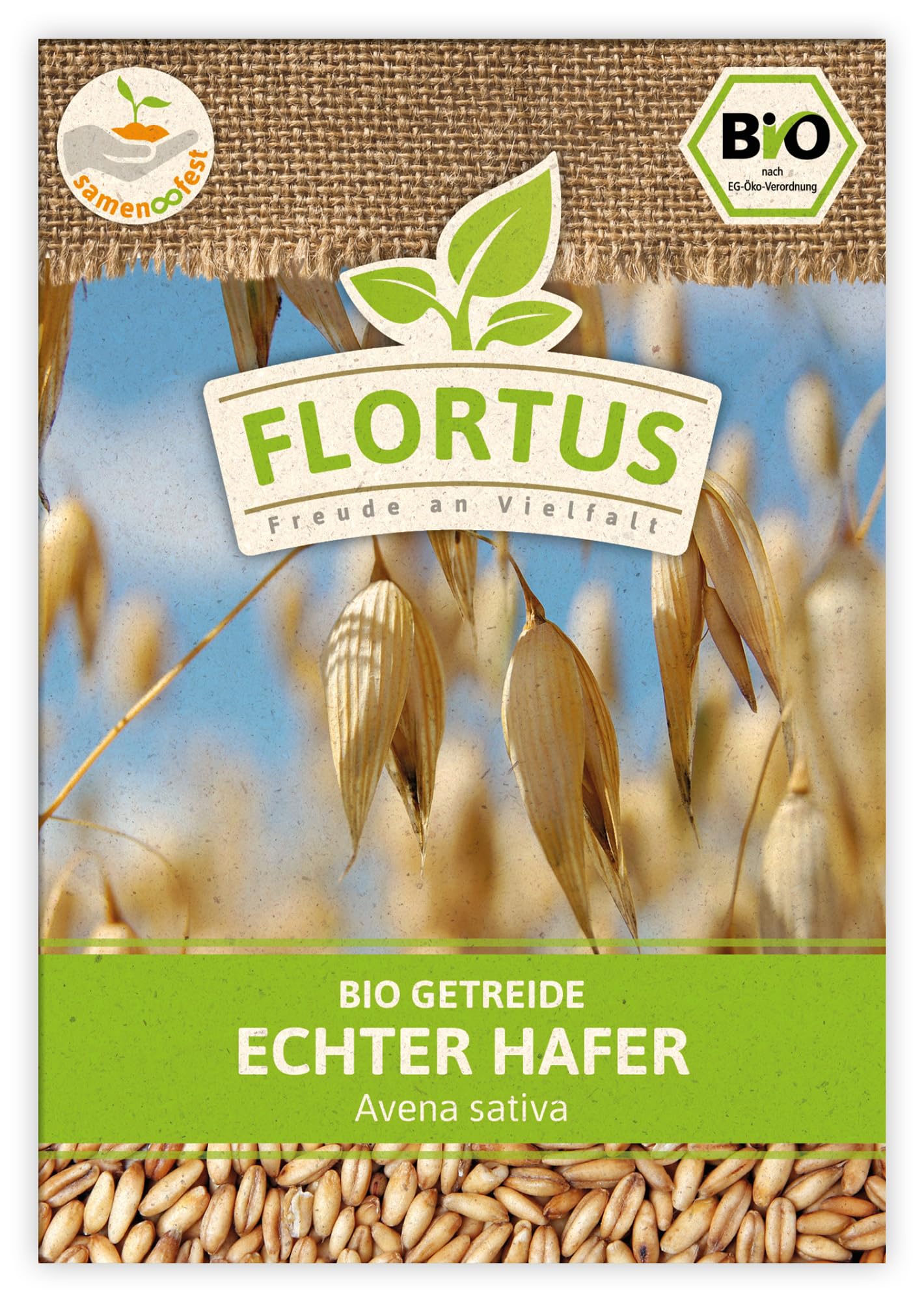 FLORTUS  BIO Echter Hafer Getreide Samen 75g  Samenfestes Saatgut zur  Herstellung von Haferflocken, Hafergrtze, Msli, Keimsprossen &  Microgreens  hchste Bioqualitt & ohne Gentechnik : Amazon.de:  Lebensmittel & Getrnke