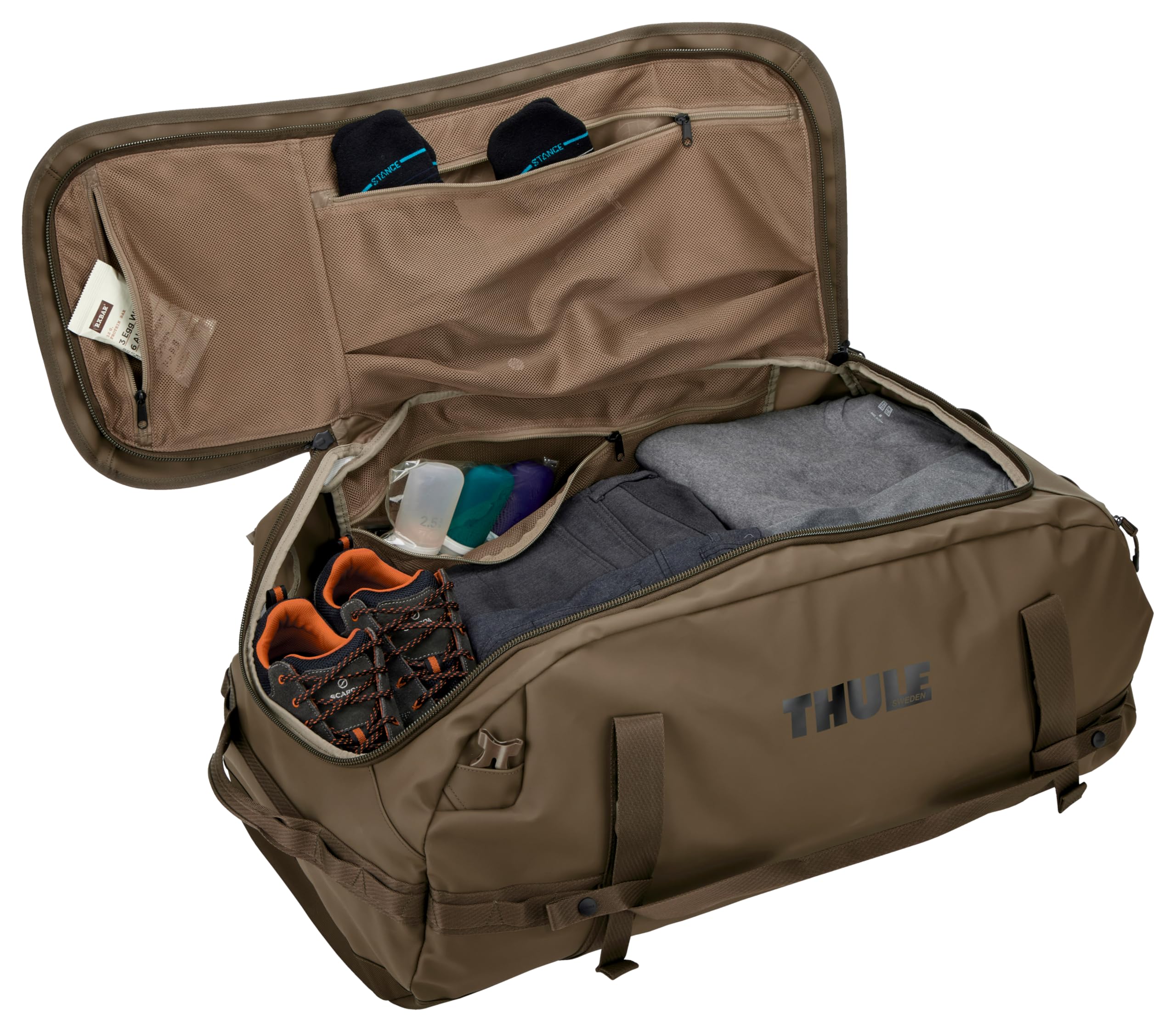 THULE Sac de Voyage Sac à Dos Chasm Recycled Duffel 90L Deep Khaki Kaki