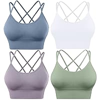 Algopix Similar Product 10 - Evercute Cross Back Sport Bras Padded