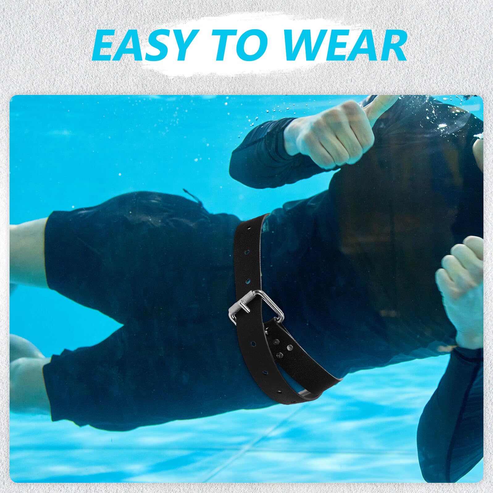 Ceinture de Poids Plongée Noire avec Boucle INOX Ceinture de Chasse sous-Marine Confort Ergonomique et Répartition Optimisée