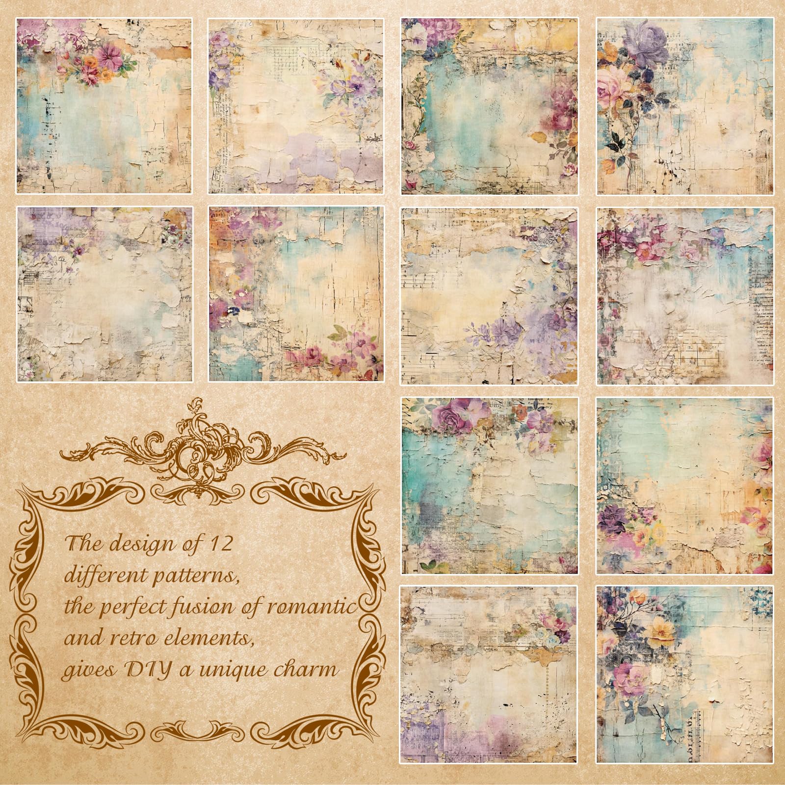 Papel Para Flores 24 Hojas De Papel Para álbumes De Recortes, Papel Para  Origami, Papel Productos De Papel De Oficina, image size:1600x1600