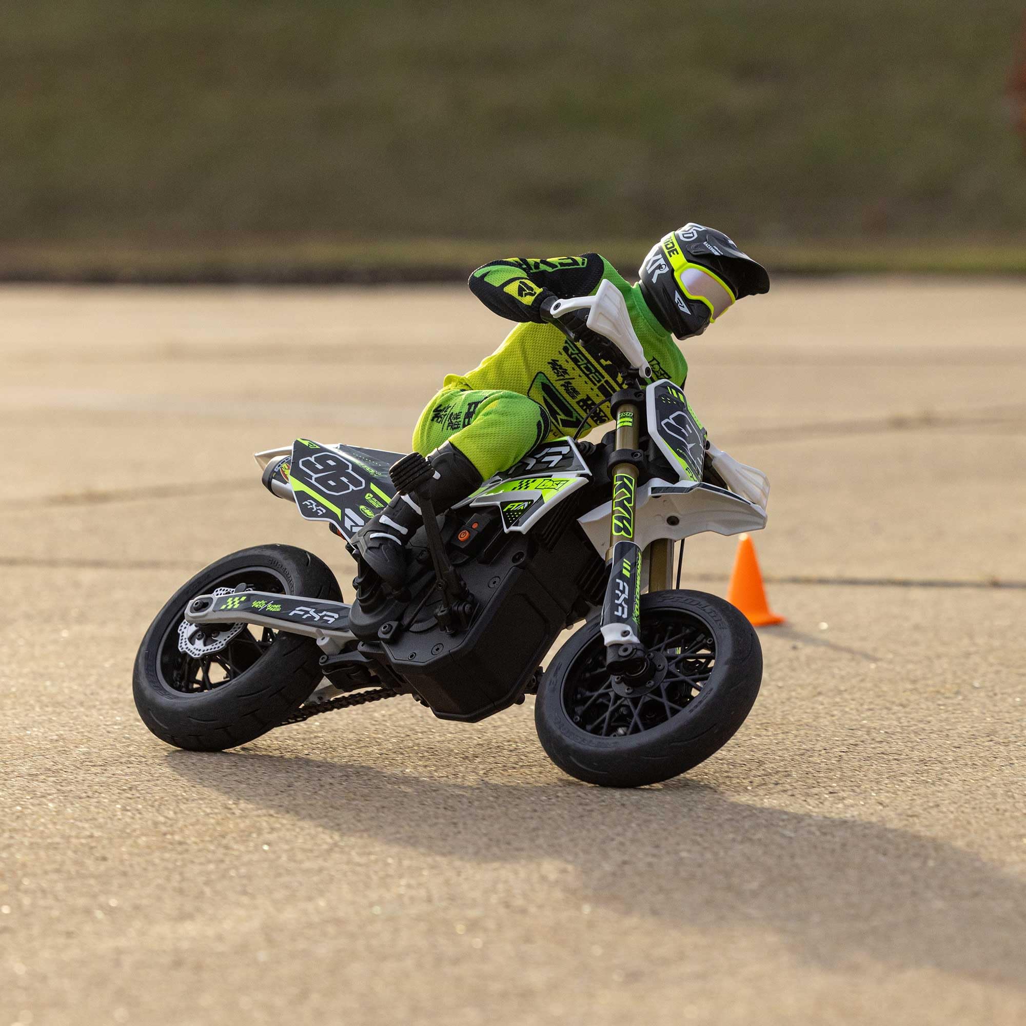 LOSI 1/4 Promoto-SM FXR Supermoto Moto telecomandata RTR con volano Stabi Ammortizzatore 3 modalità di guida senza spazzole trasmissione a catena frizione inclusa batteria e caricatore