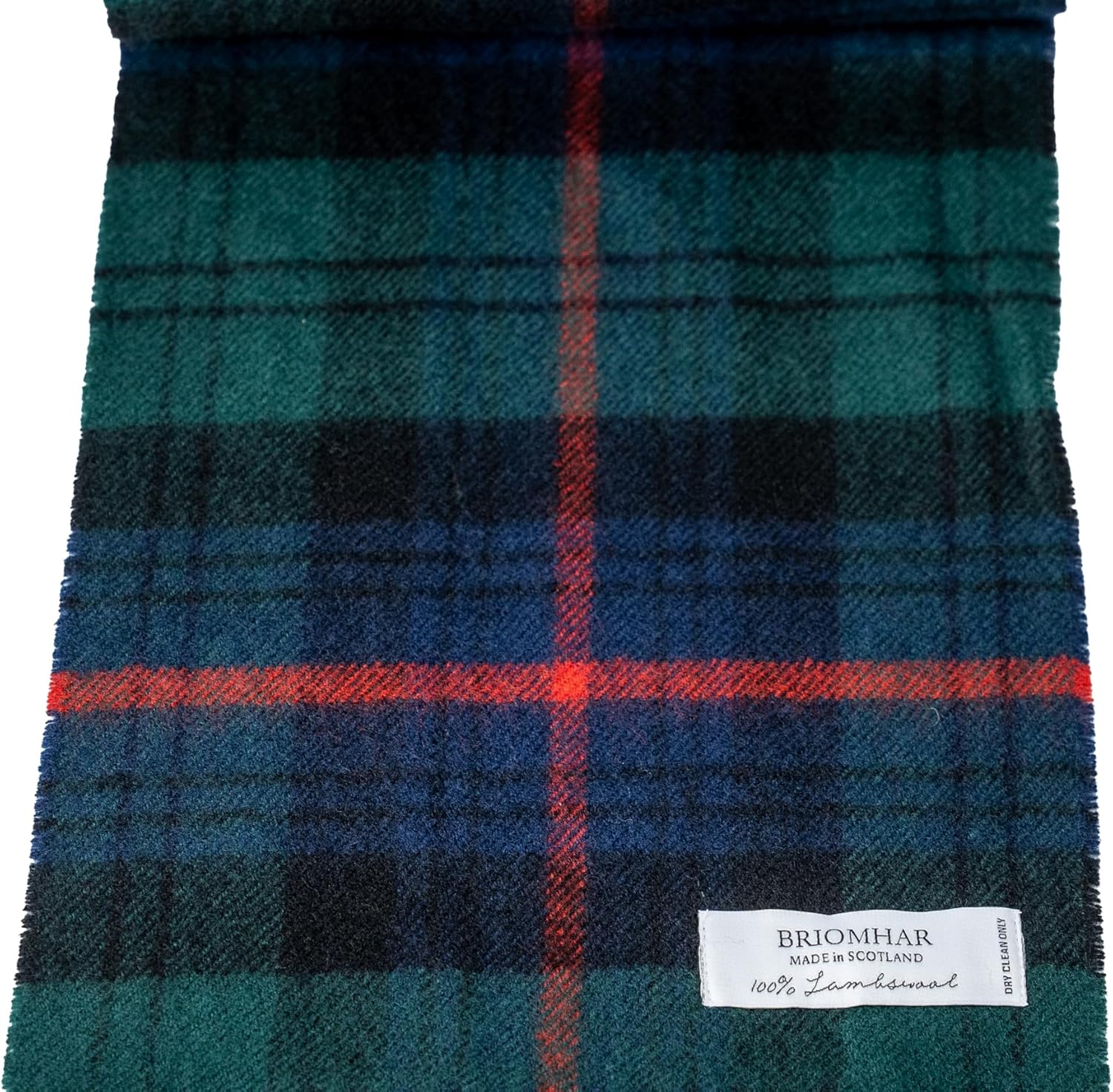 Briomhar Tartan Plaid Wool Scottish Scarf - 100% Lambswool Made in Scotland, Perfect Winter Scarf for Cold Weather - Image 2