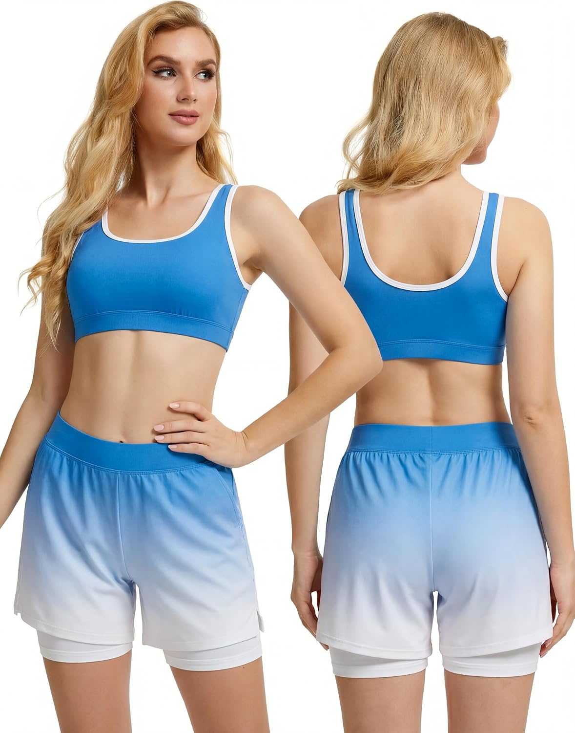 Rash Guard for Women 3 Piece Swimsuits Long Sleeve Bathing Suit with Boyshorts and Bra Ladies Swim Over 50 UPF 50+