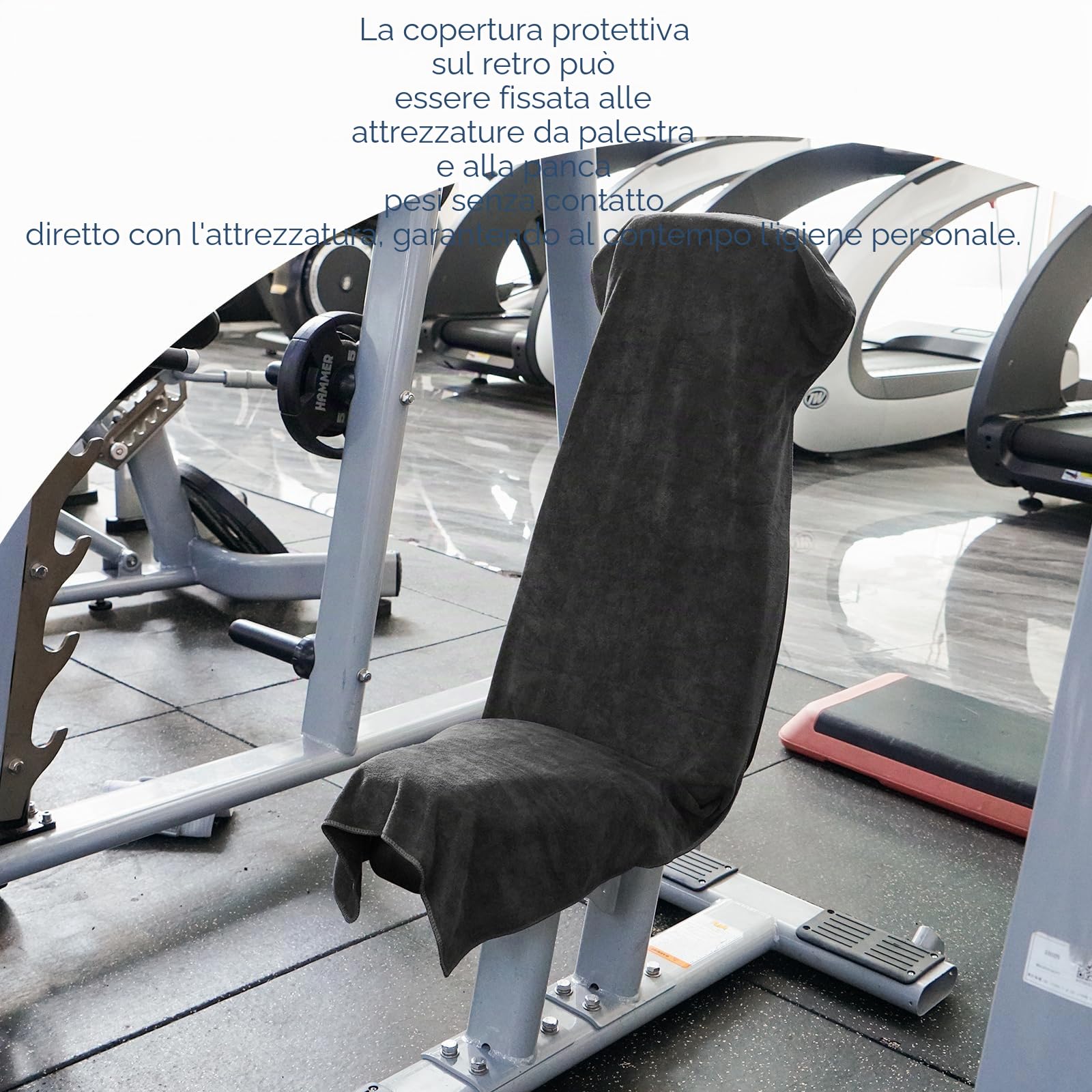 YIIFELL Asciugamano Palestra 120x50cm in Microfibra Con Tasca Con Cerniera, Telo per Yoga e Allenamento