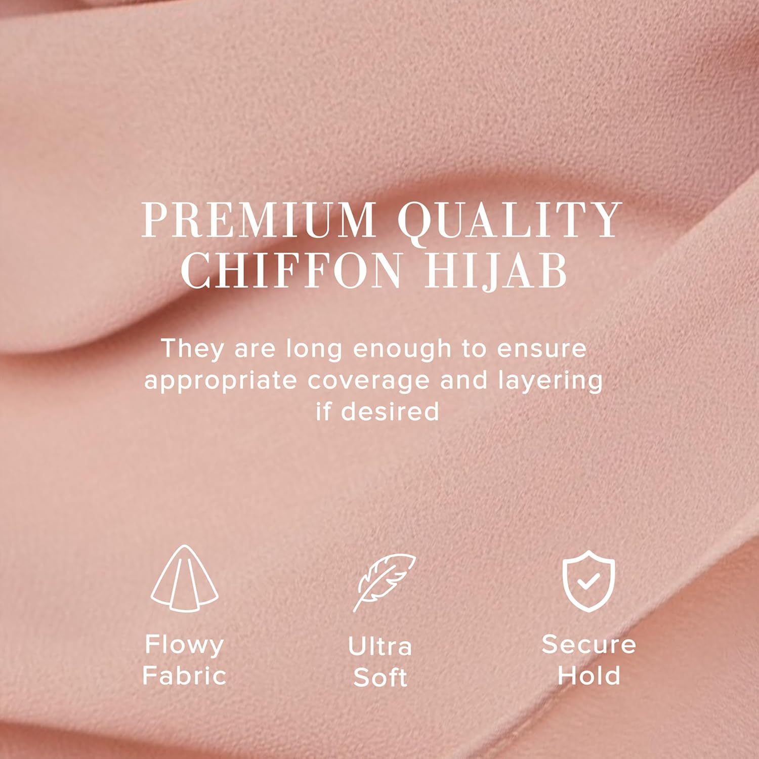 VOILE CHIC Non-Slip Premium Chiffon Hijab Scarf for Women - Lightweight Head Scarf Wrap for Full Coverage and All Day Comfort - Image 5