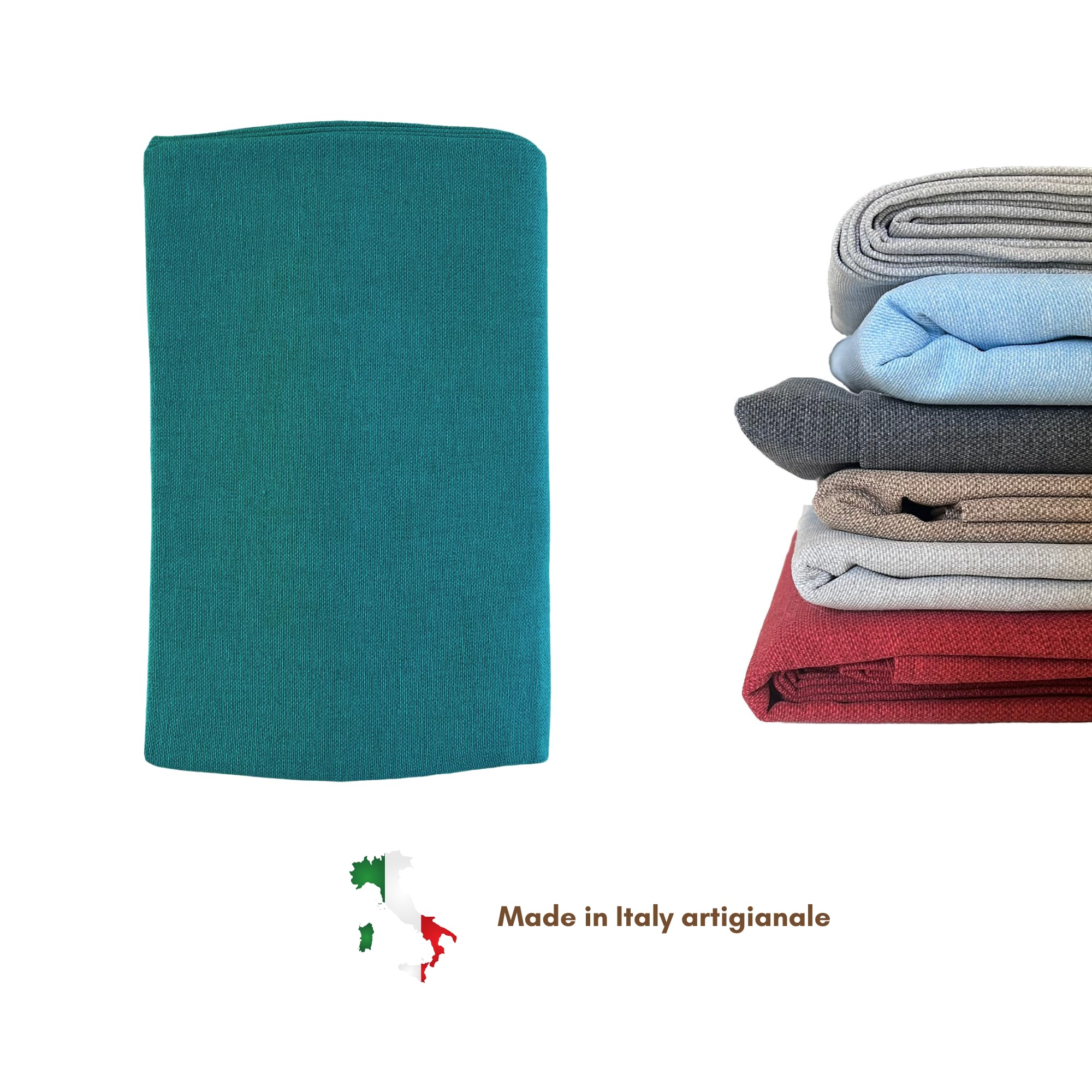 Telo copridivano 3 posti cotone e Poliestere , Foulard copridivano 2 posti e 3 posti, Telo Arredo Divano made in Italy 170x260 e 260x280, Telo divano 3 posti (Petrolio, 170_x_280_cm)