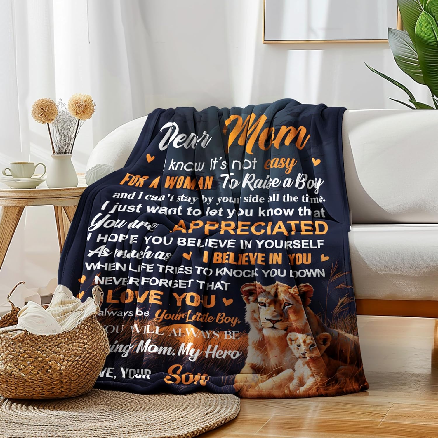 UFOORO Gifts for Mom, to My Mom Blanket Gifts from Son, Birthday Gifts for Mom from Son, Mama Throw Blanket, Best Mom Ever, Mother's Day Blanket Presents for Mom 55"x70"