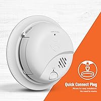 Vista 2 de First Alert SMI100-AC, Alarma de humo con interconexión cableada y respaldo de batería, paquete de 1