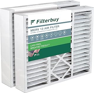 Filterbuy 20x20x5 Air Filter MERV 13 Optimal Defense (2-Pack), Pleated HVAC AC Furnace Air Filters Replacement for Honeywell FC100A1011 and Lennox X0585 (Actual Size: 19.63 x 19.81 x 4.38 Inches)