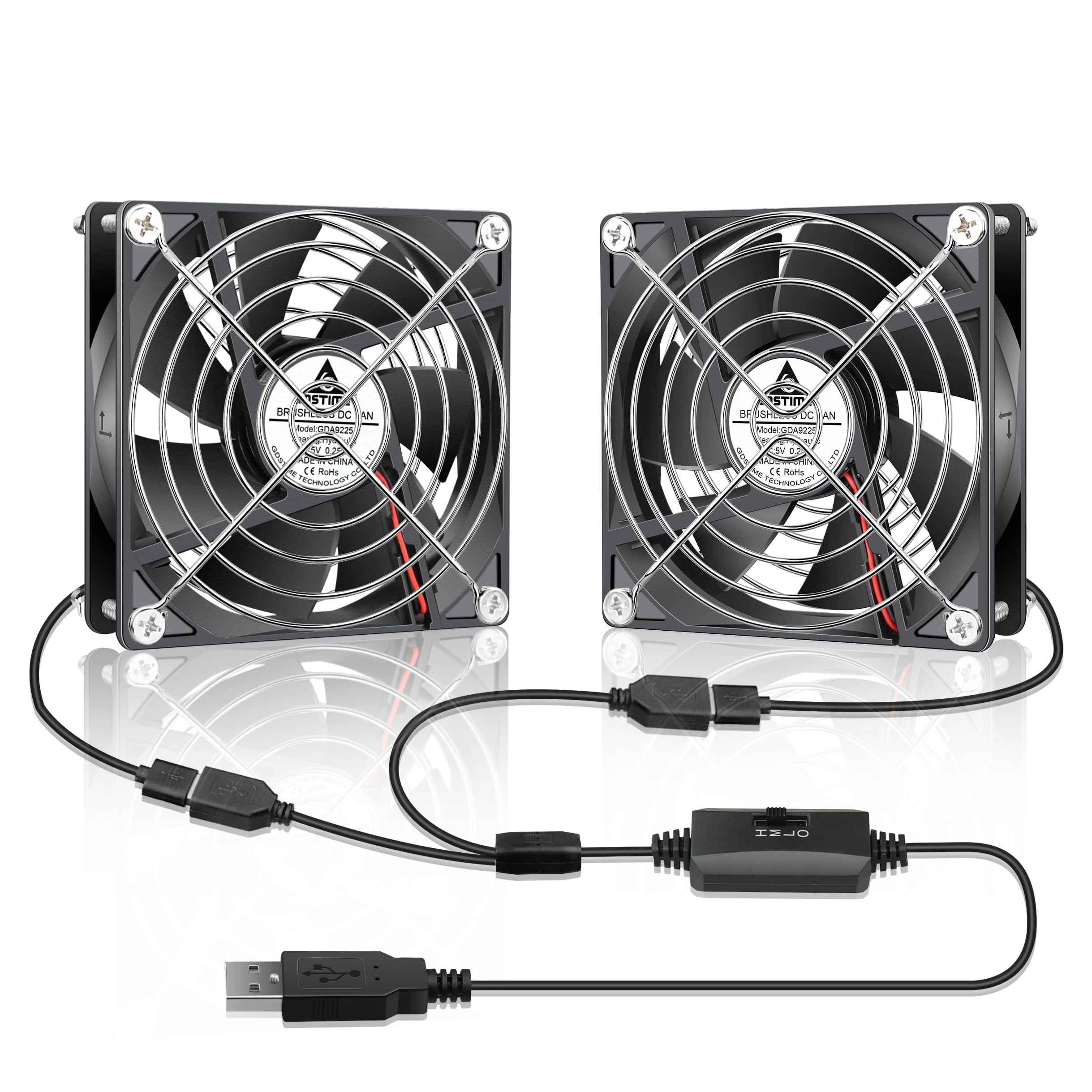 日本製 冷却ファン 2個セット ACアダプター付き 冷却ファン 2個セット ACアダプター付き