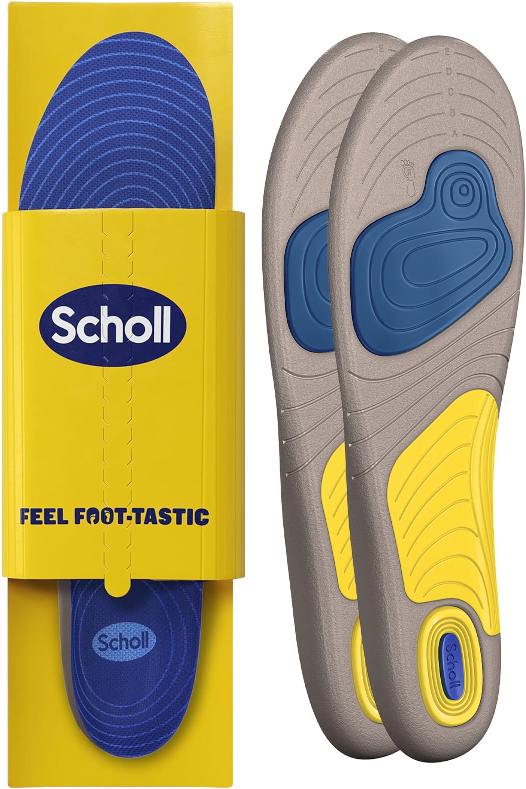 Scholl Men's Gel Activ Running Insoles UK Size 7-12 (Twin Pack)