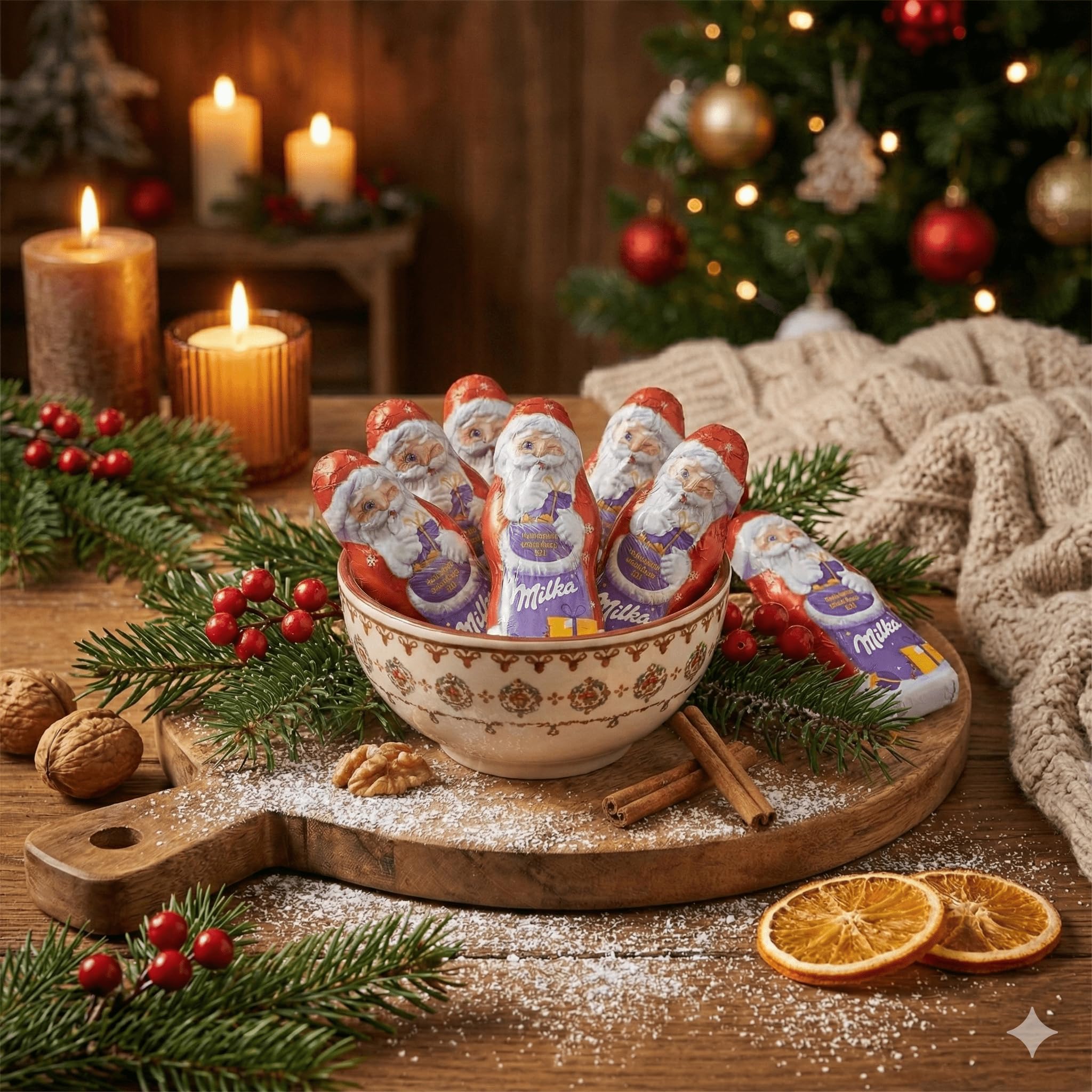 Schoko-Weihnachtsmänner Großpackung 1,5 kg - ca. 160 Stück einzeln verpackt, Weihnachts-Schokolade