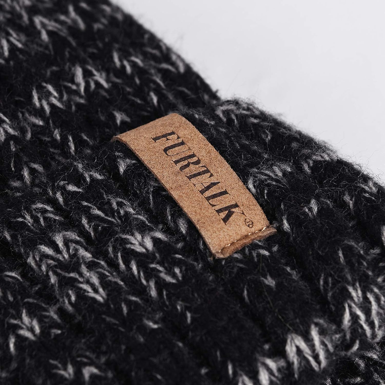 FURTALK Womens Winter Knitted Beanie Hat with Faux Fur Pom Warm Knit Skull Cap Beanie for Women - Image 3