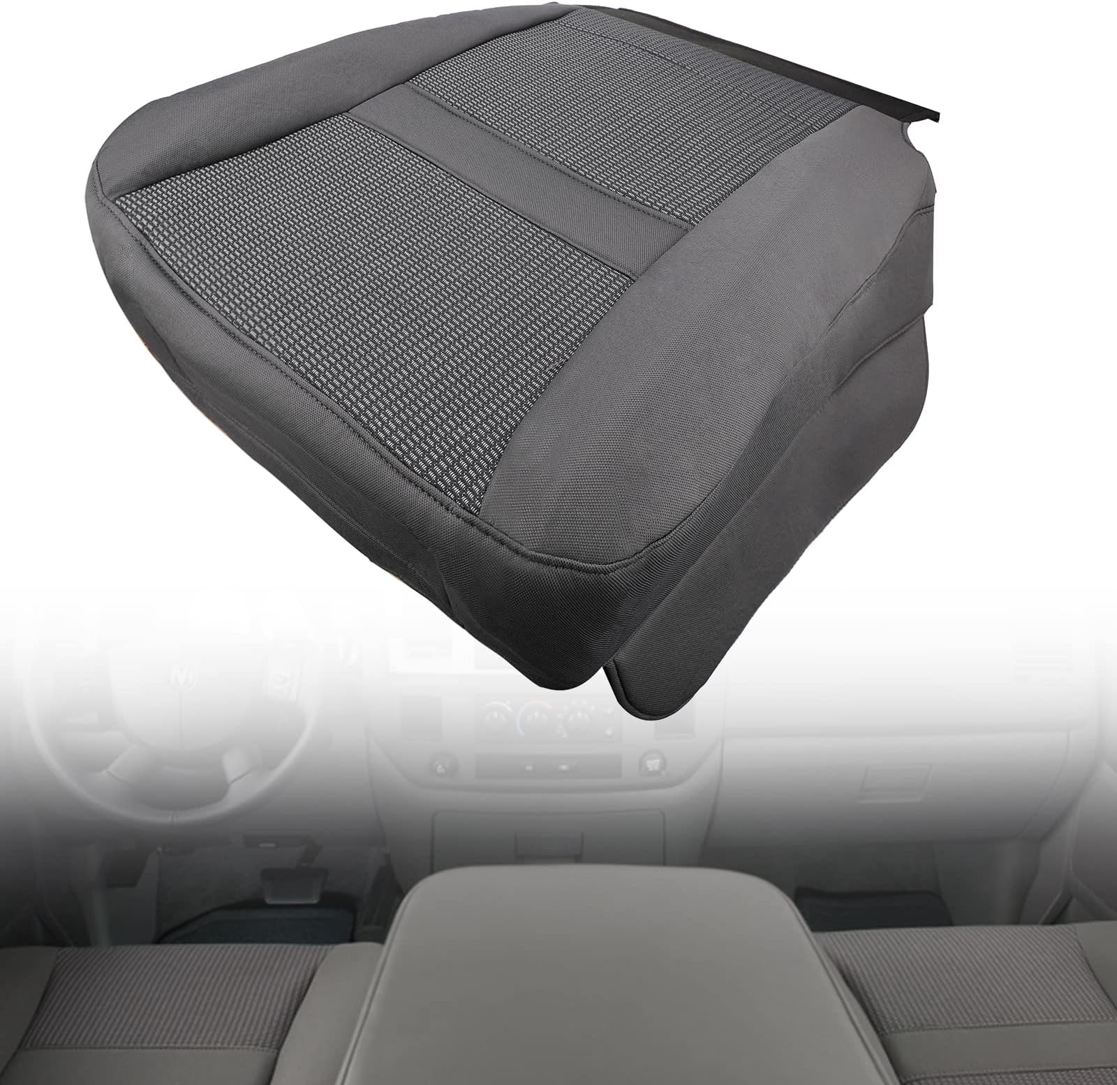 Bottom Seat Cover Replacement Cloth for Dodge Ram 2500 3500 2006 2007 2008 2009 2010 and 2006 2007 2008 2009 Ram 1500 -Breathable and Non-Slip Front Left Driver Side Seat Cushion Cover for Cars