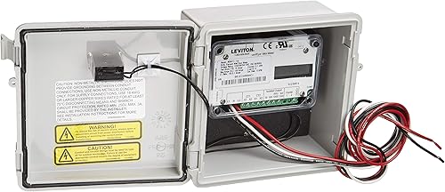 Miniatura 8 de Leviton MO240-1W Contador mecánico de montaje en superficie al aire libre 120208240V 2P3W 100A con kit de mini medidor de 2 núcleos divididos CTs