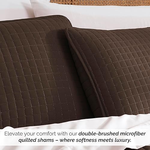 Vista 42 de Fundas Southshore Fine Linens Vilano Springs, para almohada, acolchadas, Microfibra, Pizarra, 20" x 36" 01 - Blanco brillante