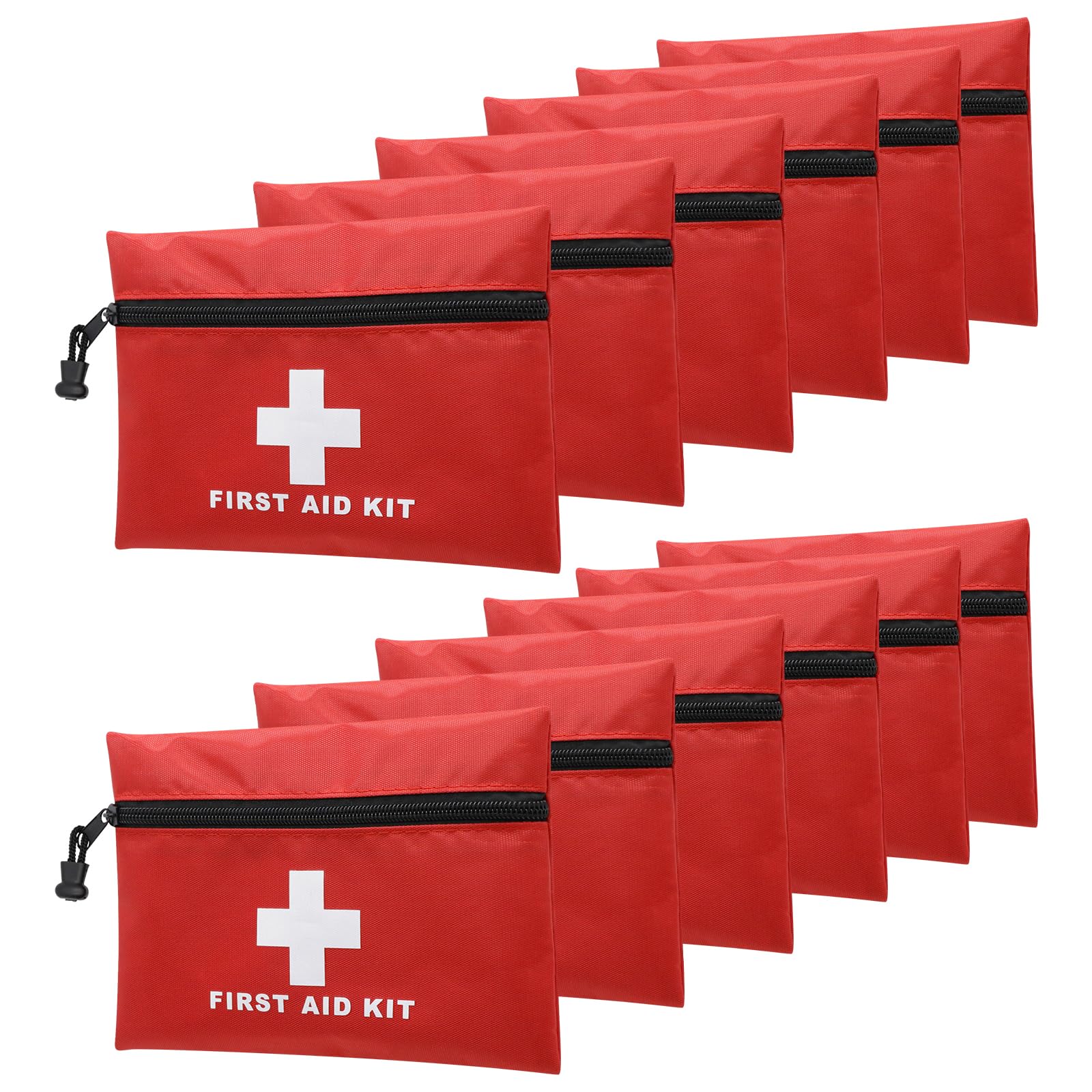 Faylapa 6Pcs Mini Empty First Aid Bag, 7.87x5.51 inches Travel Essentials Medical Pouch Bag for Travel, Home, Office, Vehicle, Camping, Outdoor (Bag
