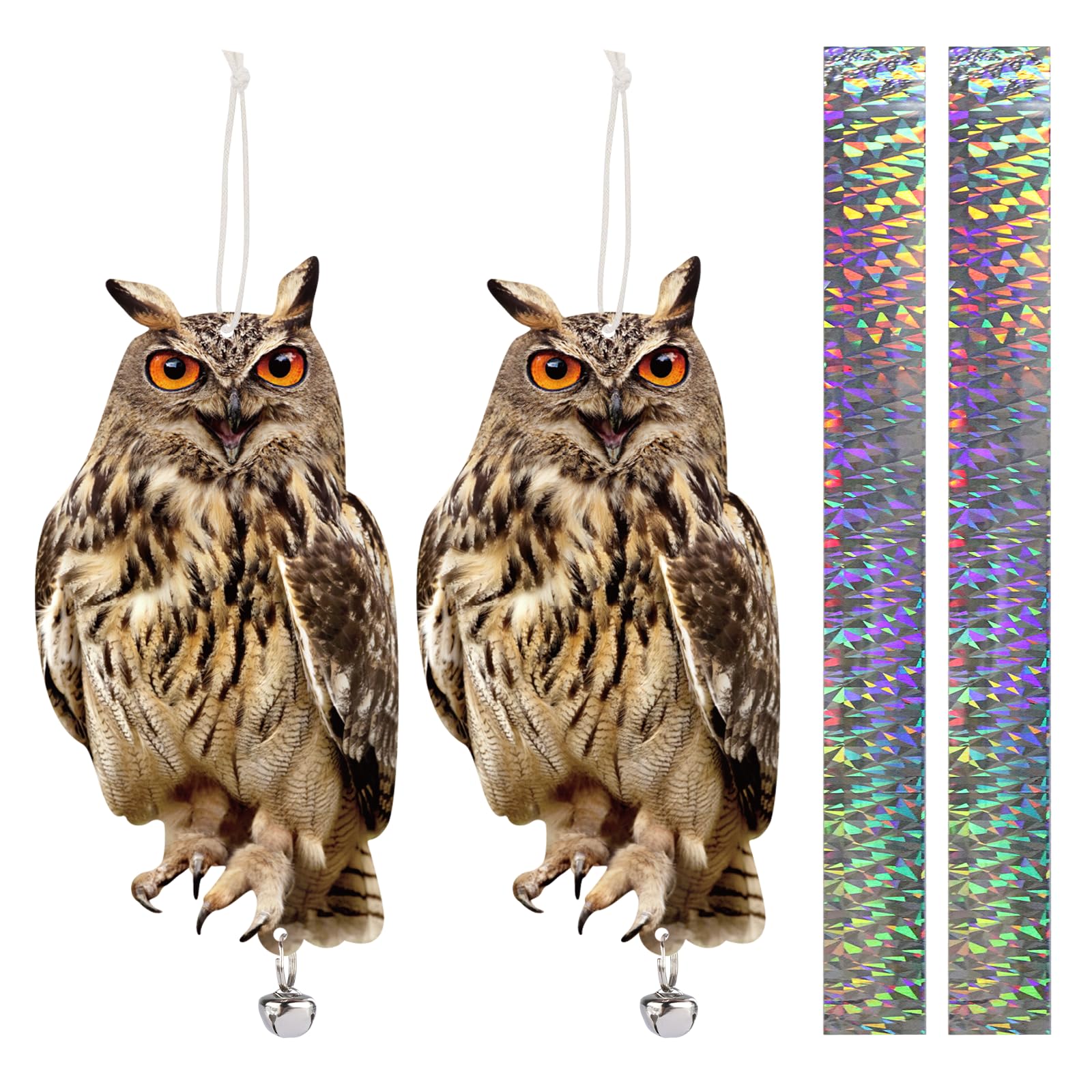 Amazon.com: Hanging Plastic Owls for Gardens, 2PCS Reflective
