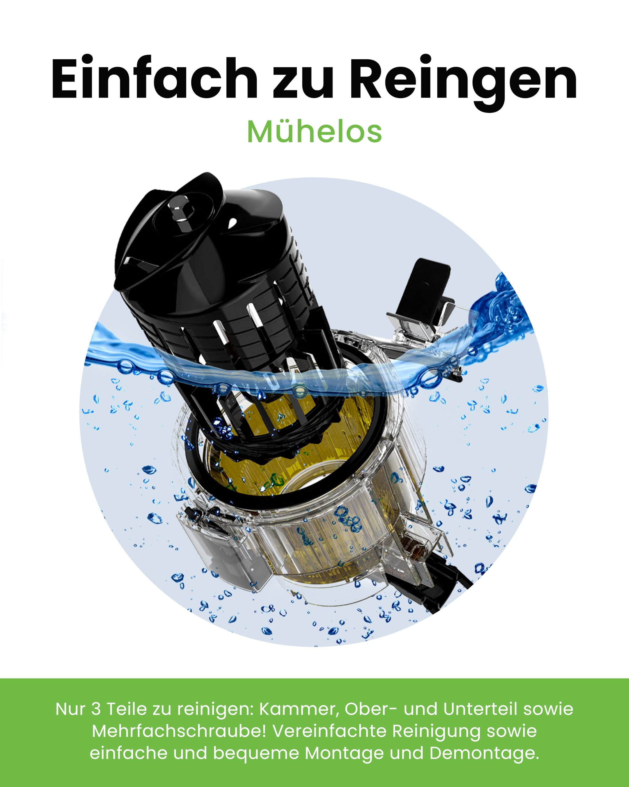 Hurom H70FT Neuer Slow Juicer | Elektrische Kaltpresse | Entsafter für Gemüse & Obst | 1.8L Kapazität | Automatische Entsaftungsfunktion | BPA-frei | 15 Jahre Garantie | 150W | Titangrau