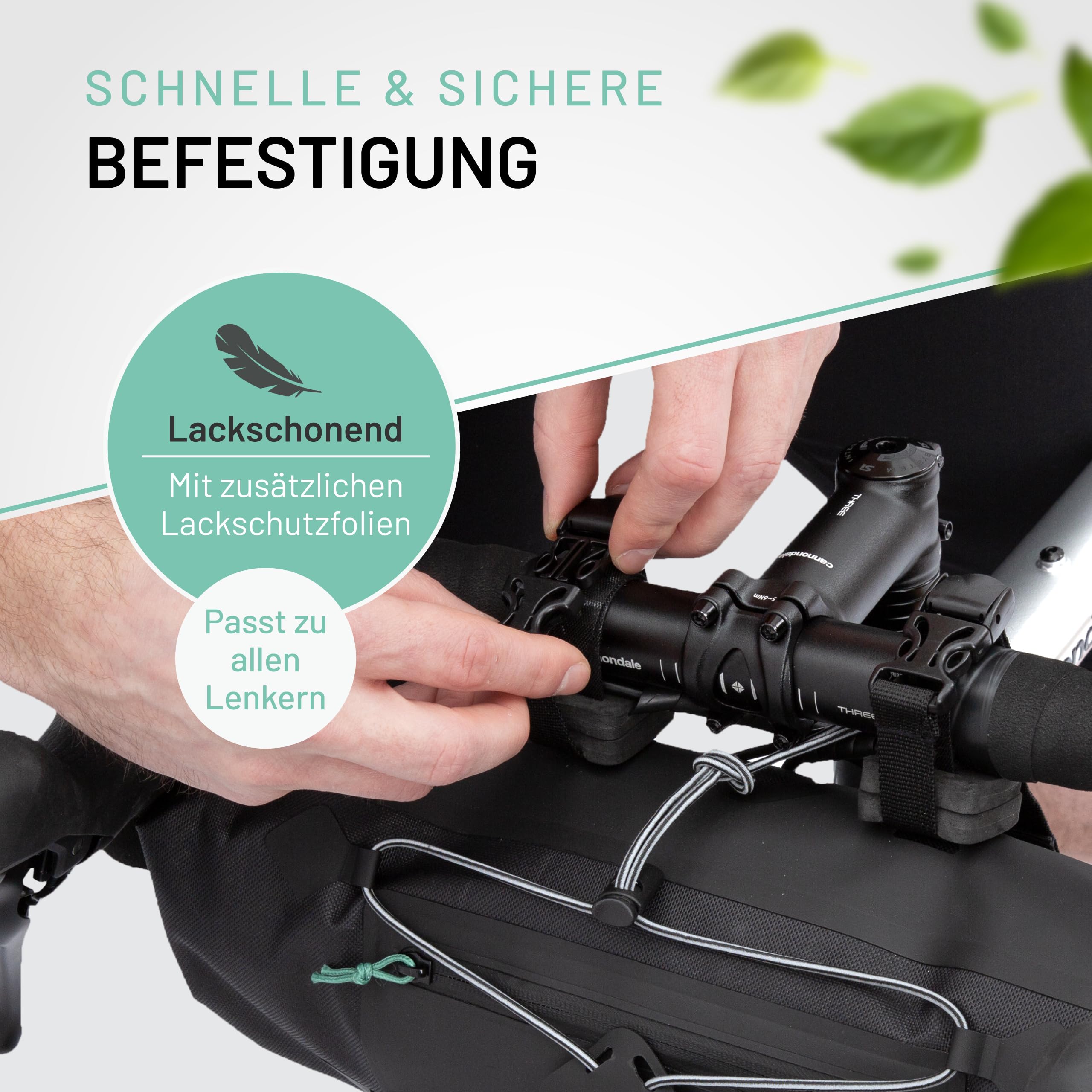 BIKEPACK Tourer Bundle – Lenkertasche, Rahmentasche und Satteltaschen für Fahrrad - Bikepacking Taschen - Gravelbike Zubehör - 100% wasserdicht - insgesamt 28 Liter Stauraum