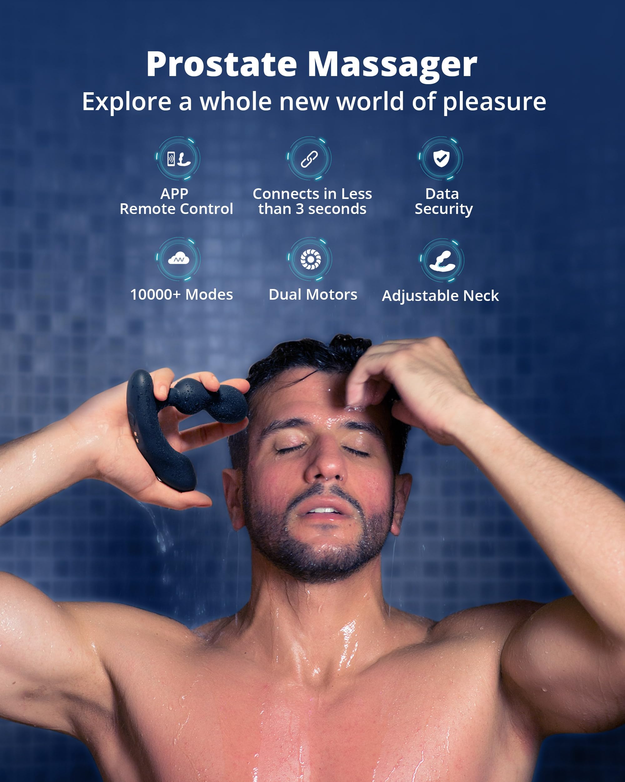 LOVENSE Edge 2 Prostate Massager Vibrating Butt Plug, Adjustable Anal Vibrator with Remote Control Adult Sex Toys & Games for Men Beginner Advanced Player, Powerful Vibration, Waterproof