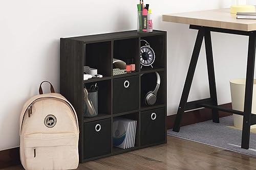 Miniatura 2 de Organizador simple de 9 cubos con cajones, 13207EX/BK, de Furinno Espresso / negro,Gris/Negro,Nogal oscuro,Ámbar Pino/Negro,Americano/Marrón
