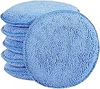 Microfiber Wax Applicator Pads, Car Wax Applicator, Buffing & Detail Polishing Foam Pads for Car Cleaning and Fine Polishing (5" Diameter, 6 Pack)…