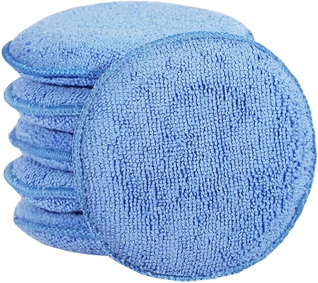 Microfiber Wax Applicator Pads Car Wax Applicator Buffing Detail Polishing Foam Pads for Car Cleaning and Fine Polishing