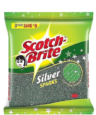 Scotch-brite Silver Sparks Scrub pad - Pack of 10