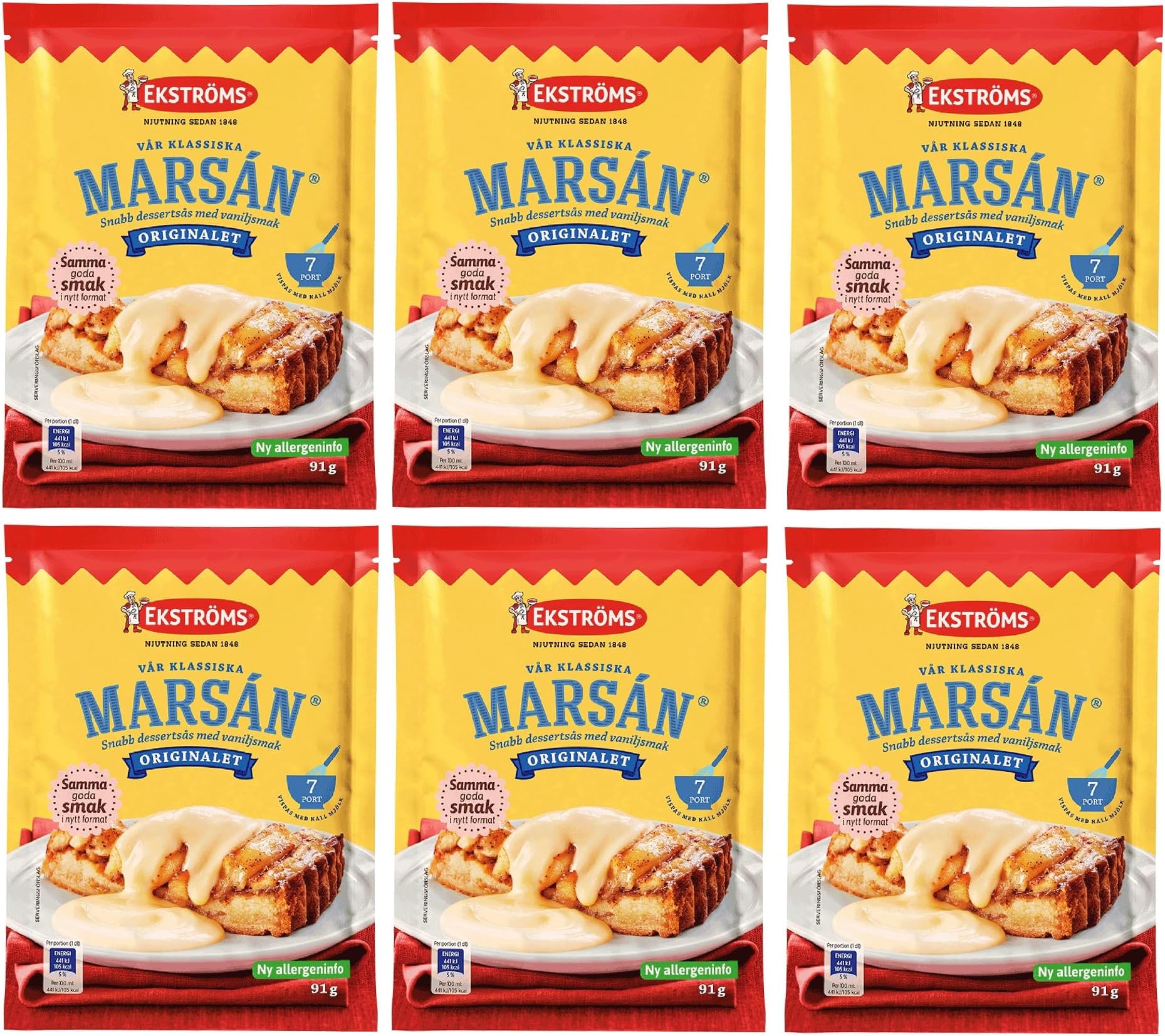 Ekstroms Vanilla Sauce - Marsan 6-Pack