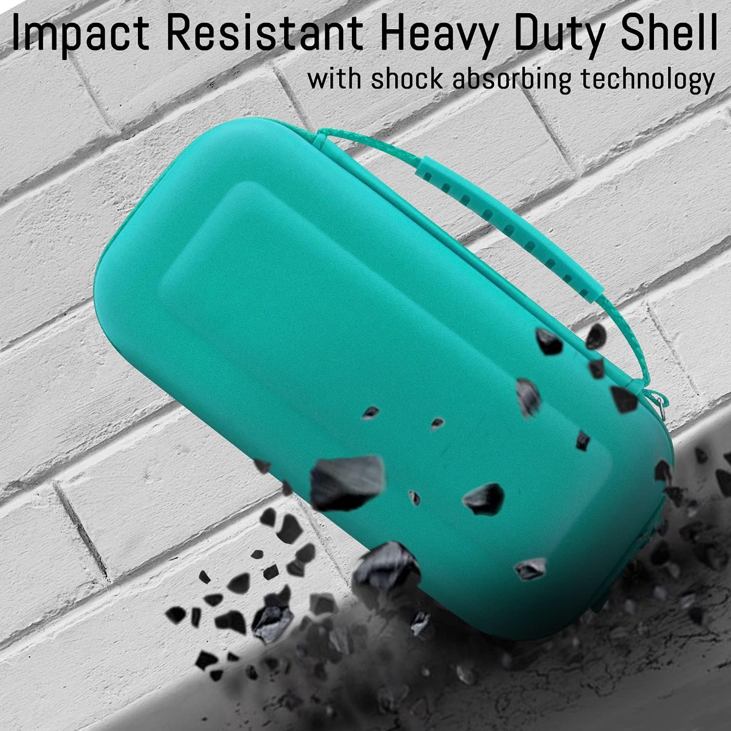 Orzly Case for Nintendo Switch Lite - Portable Travel Carry Case with Storage for Switch Lite Games & Accessories [Turquoise Blue Edition] : Video Games