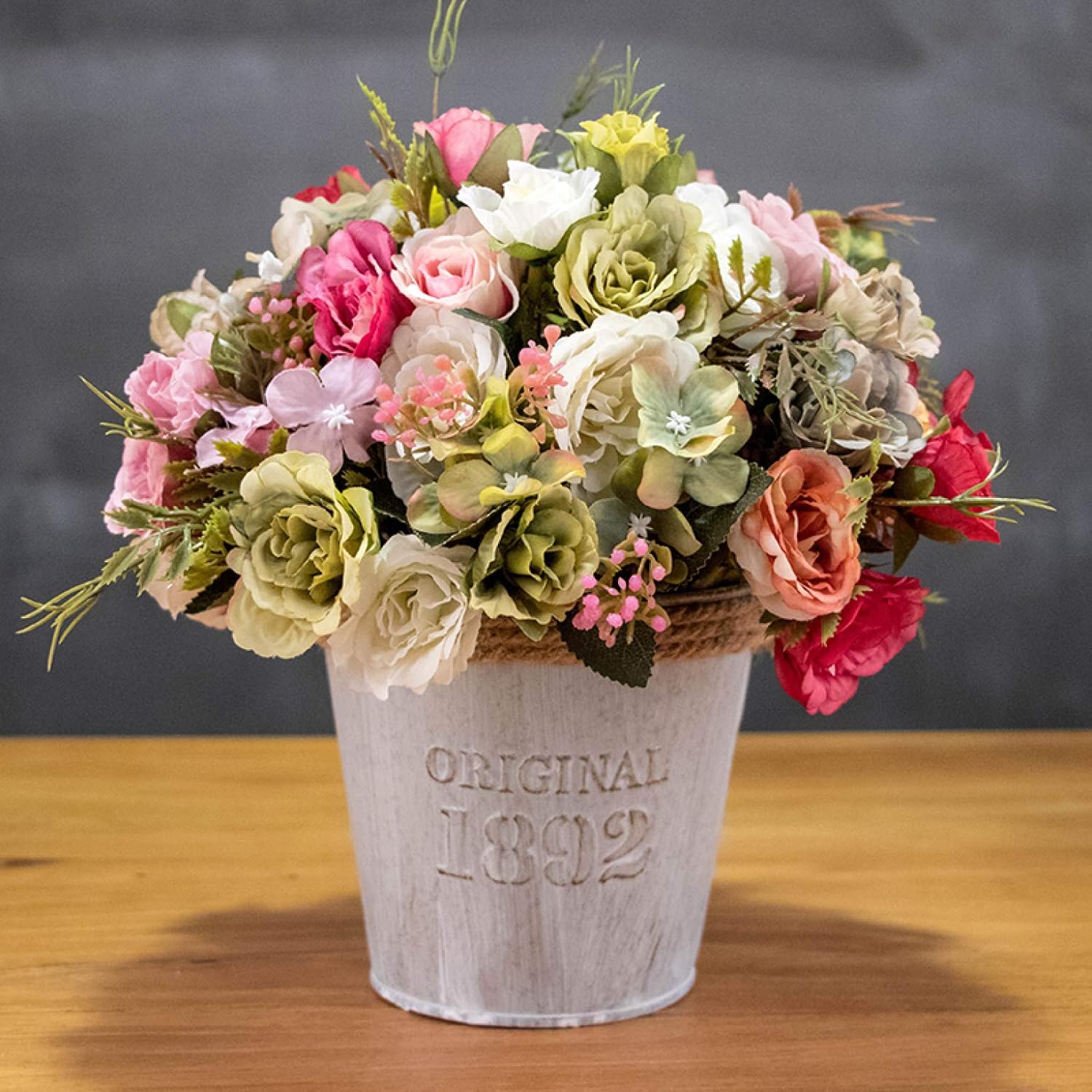 造花 F 観葉植物 鉢植え フェイクグリーン インテリア 光触媒 おしゃれ 癒しの グリーン デコレーション カラー 復古 枯れない 本物そっくり 手作り お祝い ギフト 花器付き 造花セット 贈り物 枯れない花 激安通販専門店